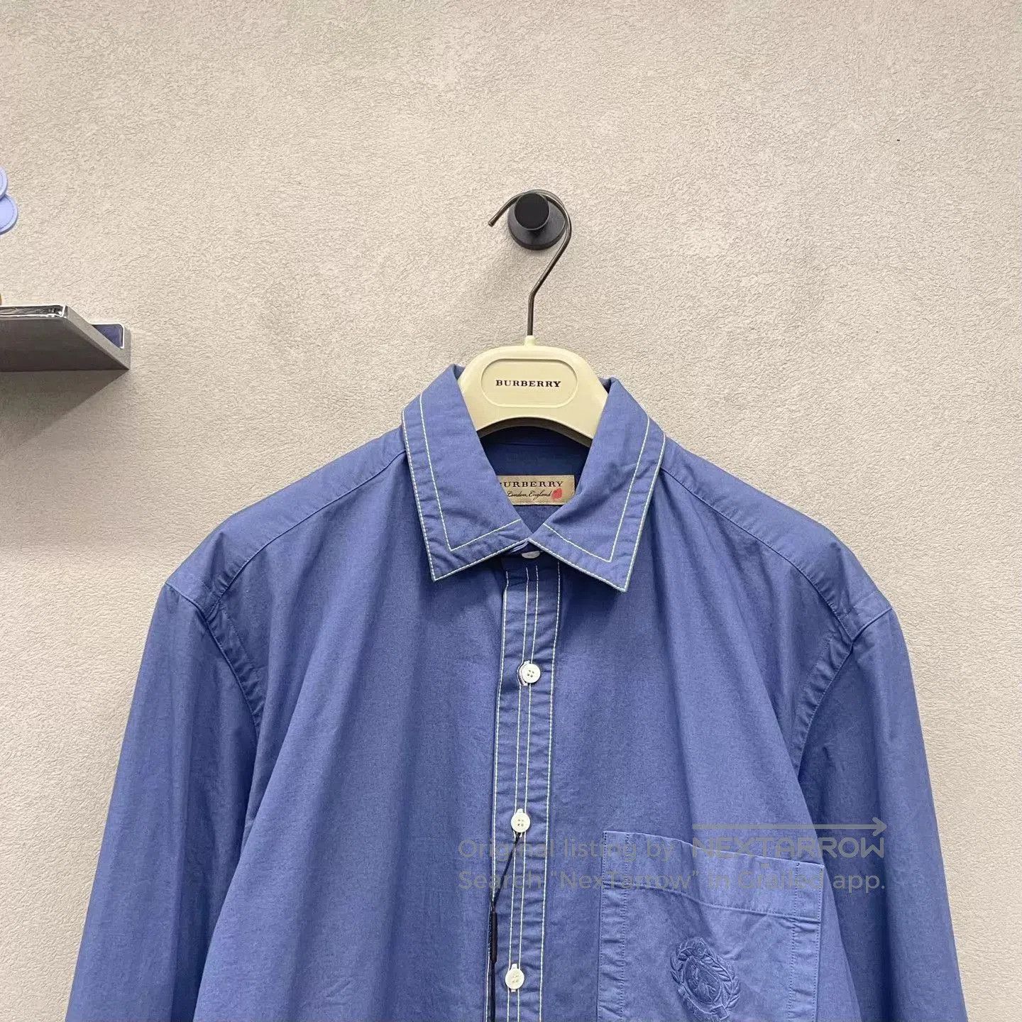 Burberry Blue Long Sleeve Button-Up Shirt Size M. Size US M / EU 48-50 / 2 - 4 Thumbnail