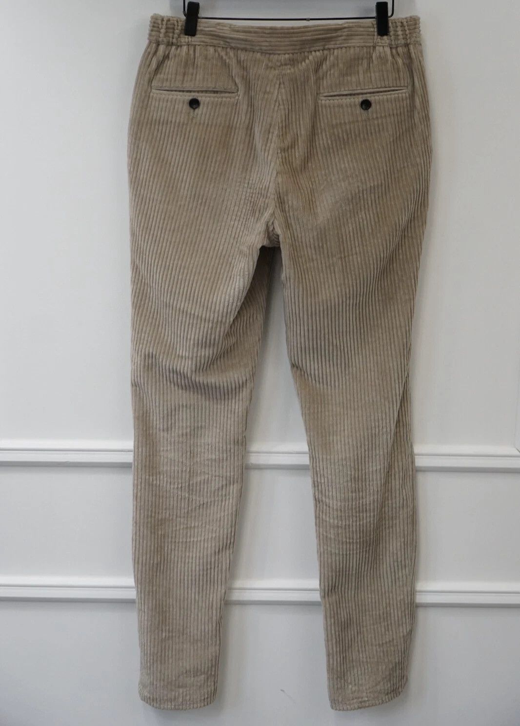 Suitsupply Men Suitsupply Trousers Ames Beige Pure Cotton Velvet UK/U38 Size 38R - 2 Thumbnail