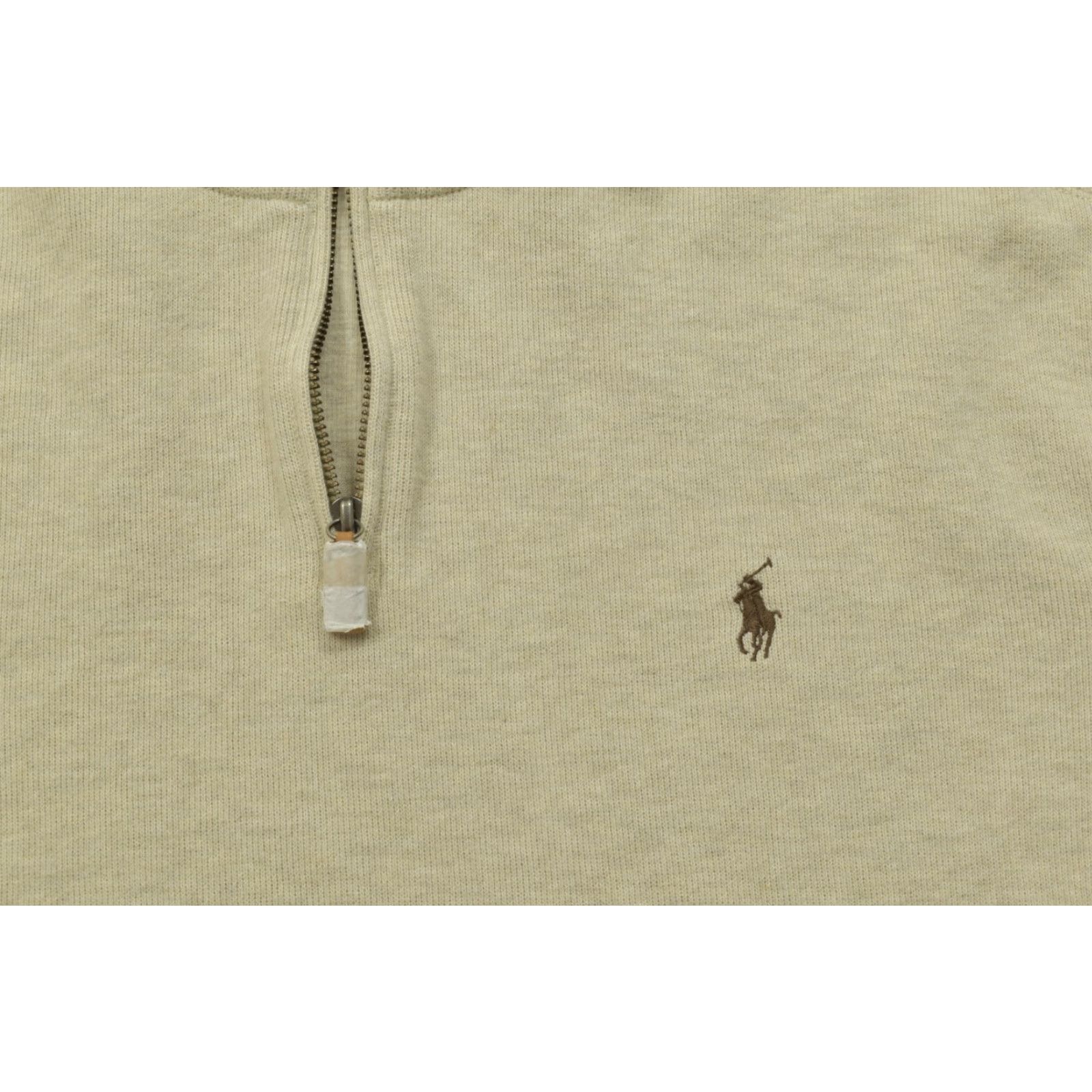 Polo Ralph Lauren Polo Ralph Lauren Sweater Men XXL Beige 1/4 Zip Pullover Cotton Knit NEW Size US XXL / EU 58 / 5 - 6 Thumbnail