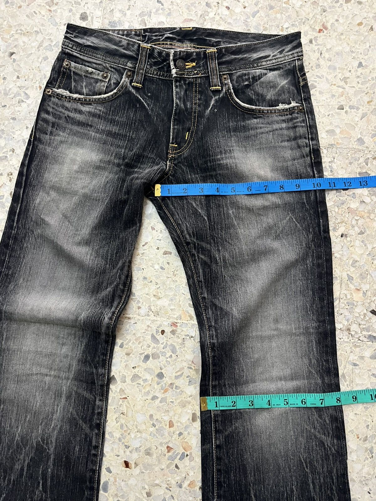 Edwin Vintage Edwin Rare Whiskey Black Distressed Denim Jeans Size US 31 - 15 Thumbnail