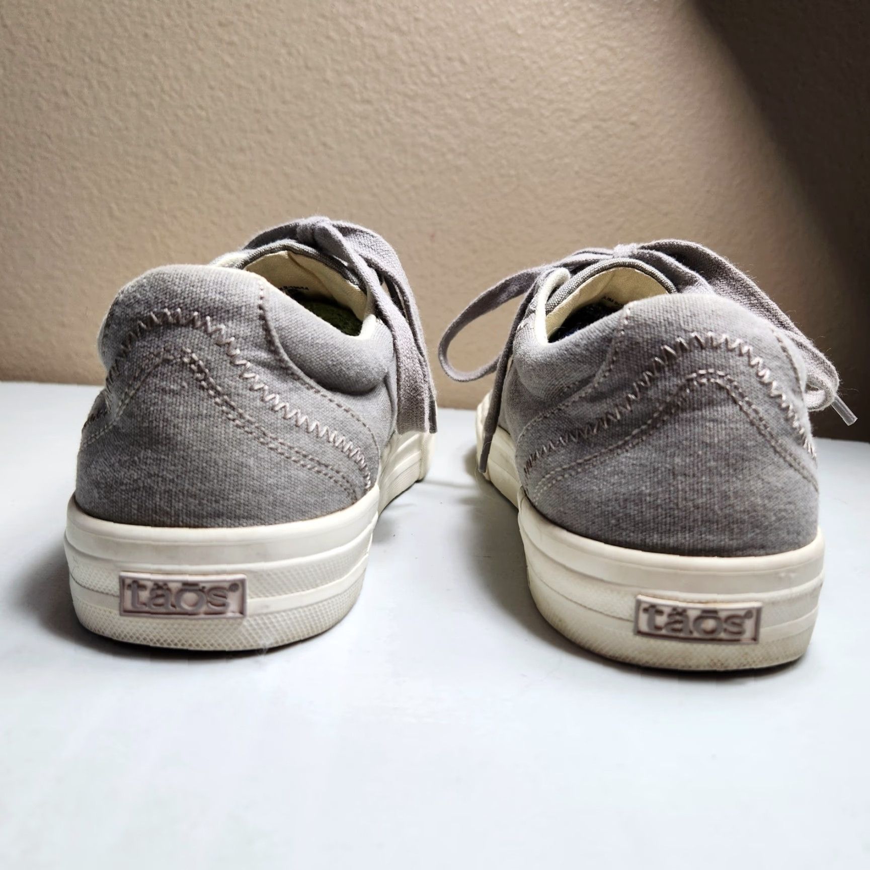 Taos Taos Plim Soul Womens |8.5| Gray Wash Canvas Comfort Sneakers Shoes Casual Walking Size US 9 / IT 39 - 7 Thumbnail