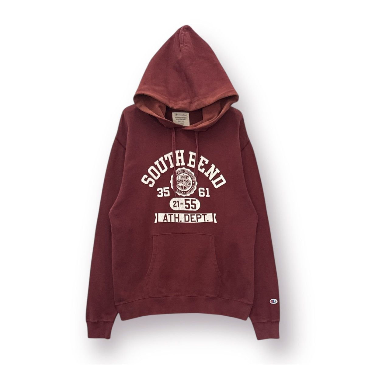 Champion 🔥 Champion Faded South Bend Streetwear Sweat Hoodie - L Size L / US 10 / IT 46 - 1 Thumbnail