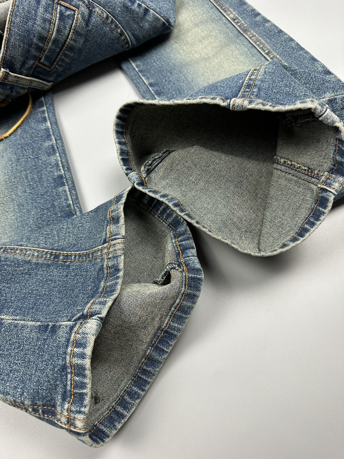 If Six Was Nine × Le Grande Bleu (L.G.B.) 🔥Flared🔥Vintage Complete Girl Low Rise Flared Jeans Size 27" / US 4 / IT 40 - 9 Thumbnail