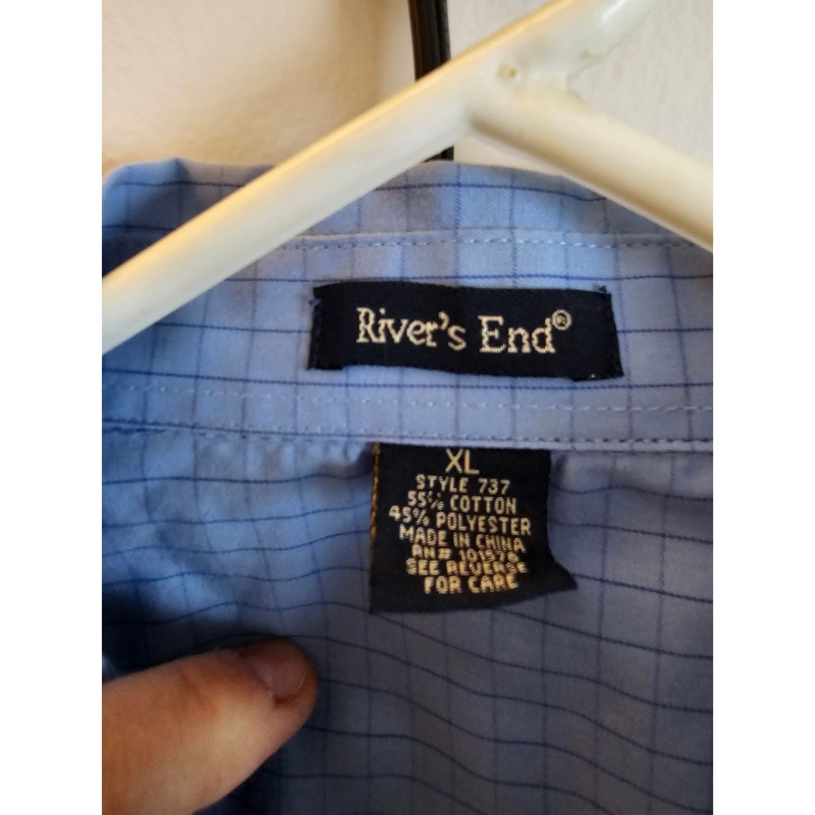 Other River's End XL (737) - Blue Men's Button-Up Dress Shirt Size US XL / EU 56 / 4 - 2 Thumbnail