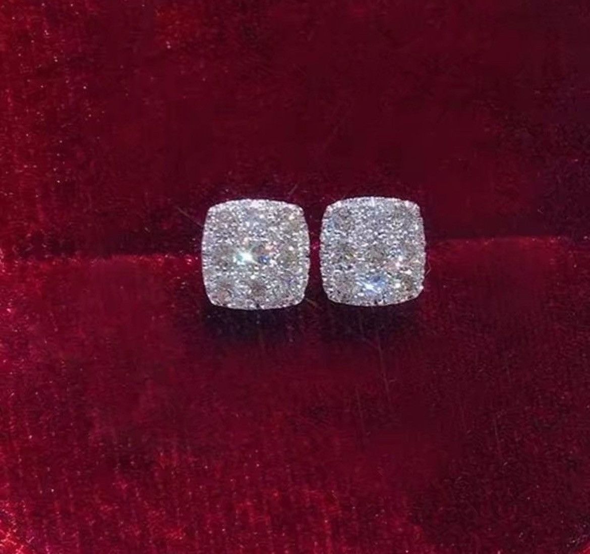 Jewelry Crystal Square earrings （1pairs） Size ONE SIZE - 2 Thumbnail