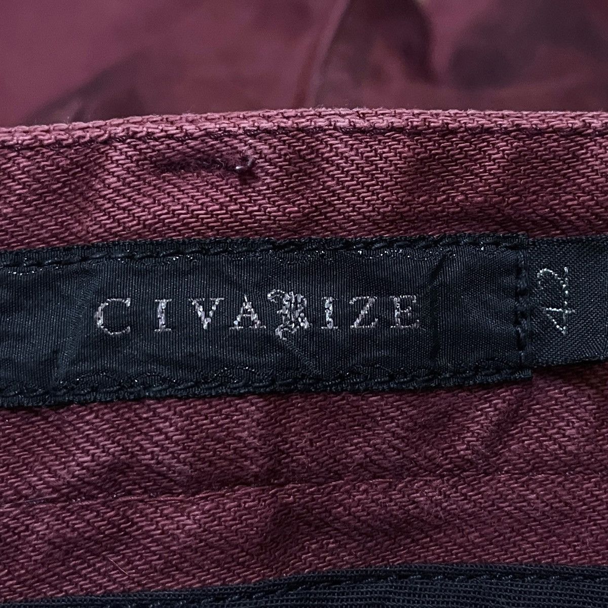 14th Addiction Vintage Japanese Brand Civarize Waxed Flared Jeans 1990s Size US 29 - 9 Thumbnail