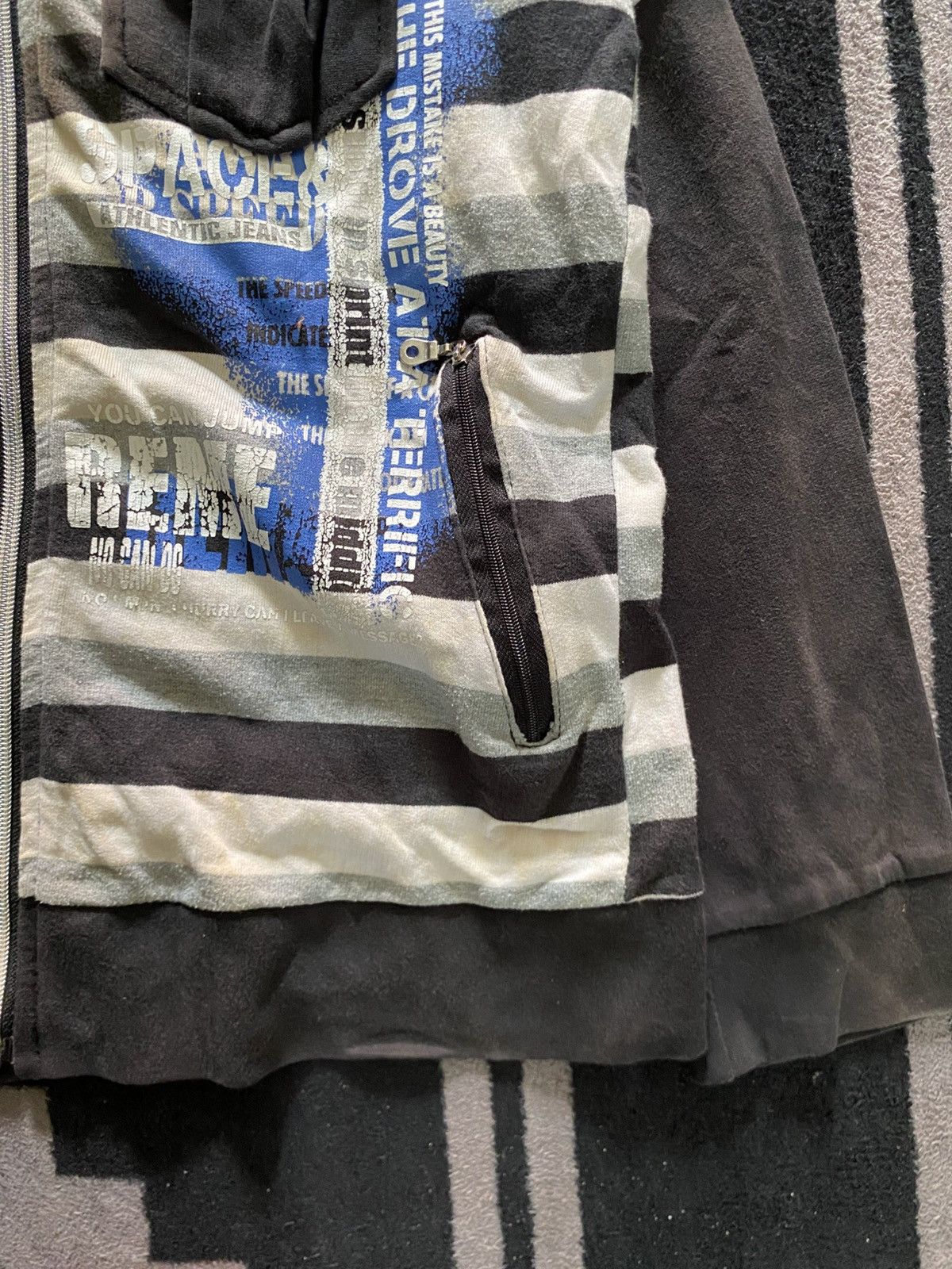 If Six Was Nine × Japanese Brand × Le Grande Bleu (L.G.B.) Vintage eden punk striped pocket hoodie Size US S / EU 44-46 / 1 - 4 Thumbnail