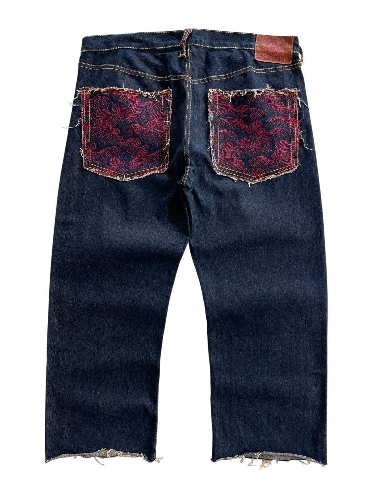 Red Monkey RMC Jeans Scarlet Tsunami Wave By Martin Ksohoh Size US 39 - 1 Thumbnail