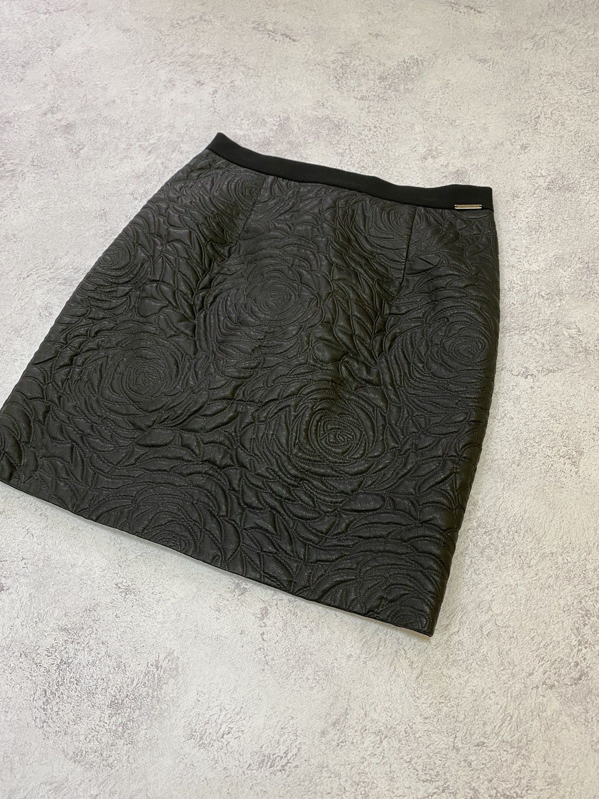 Cop Copine Cop Copine Floral Black Avant Garde Skirt Size 38 Size 26" / US 2 / IT 38 - 2 Thumbnail