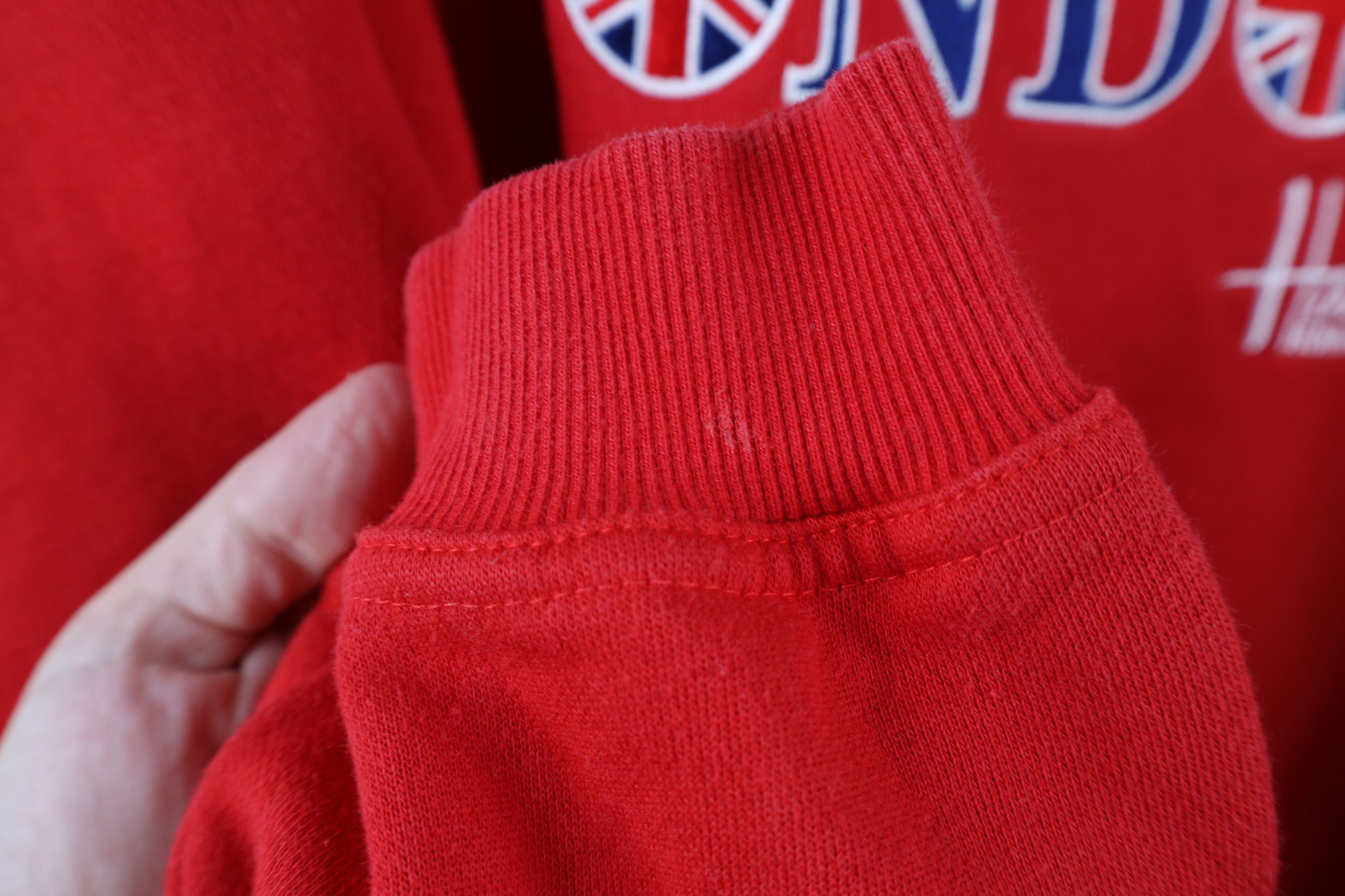 Harrods × Vintage Vintage 90s Harrods Spell Out London Crewneck Sweatshirt Red Size US XL / EU 56 / 4 - 10 Thumbnail