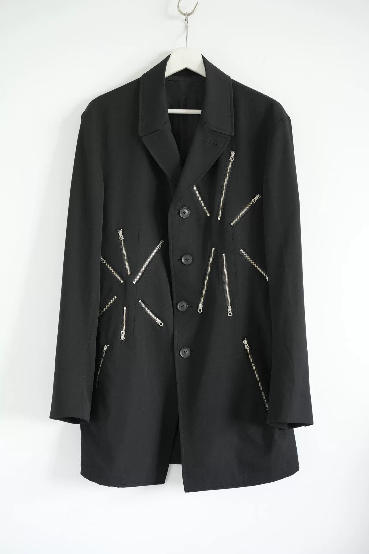 Yohji Yamamoto Yohji Yamamoto Black Floral Zip Suit Jacket Size US M / EU 48-50 / 2 - 1 Thumbnail