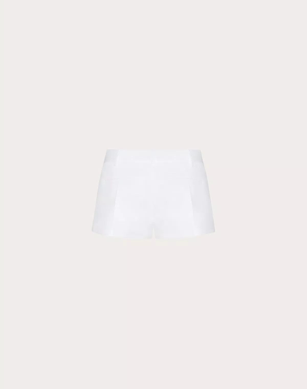 Valentino o1s1wg110525 Compact Popeline Shorts in White Size 30" / US 8 / IT 44 - 2 Thumbnail
