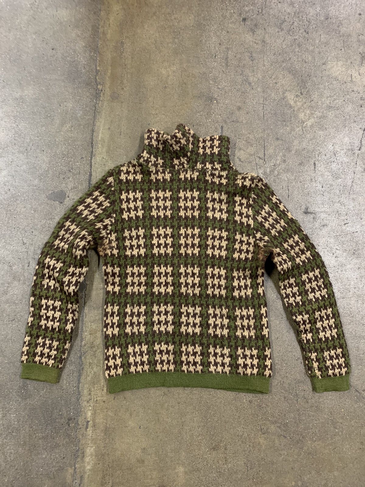 Vintage 1980s Roseanna Houndstooth Check Vintage Knit Sweater Size US XS / EU 42 / 0 - 5 Thumbnail