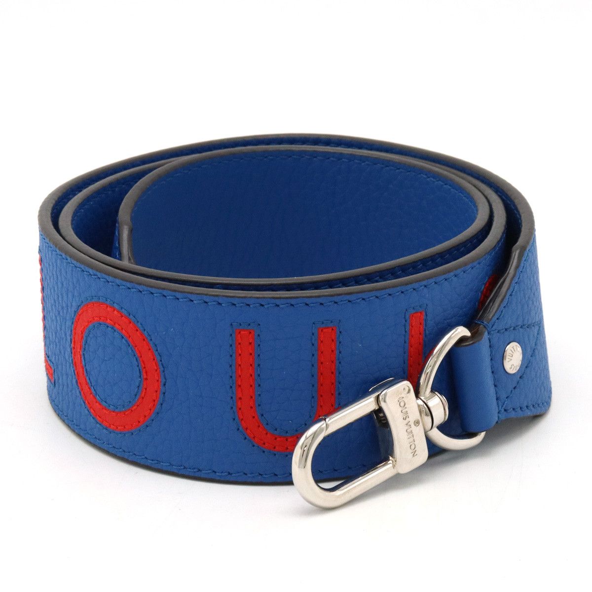 Louis Vuitton Louis Vuitton Monogram Shoulder Strap Taurillon Leather Blue Red Silver J02389 Leather Other J02389 in Great Condition