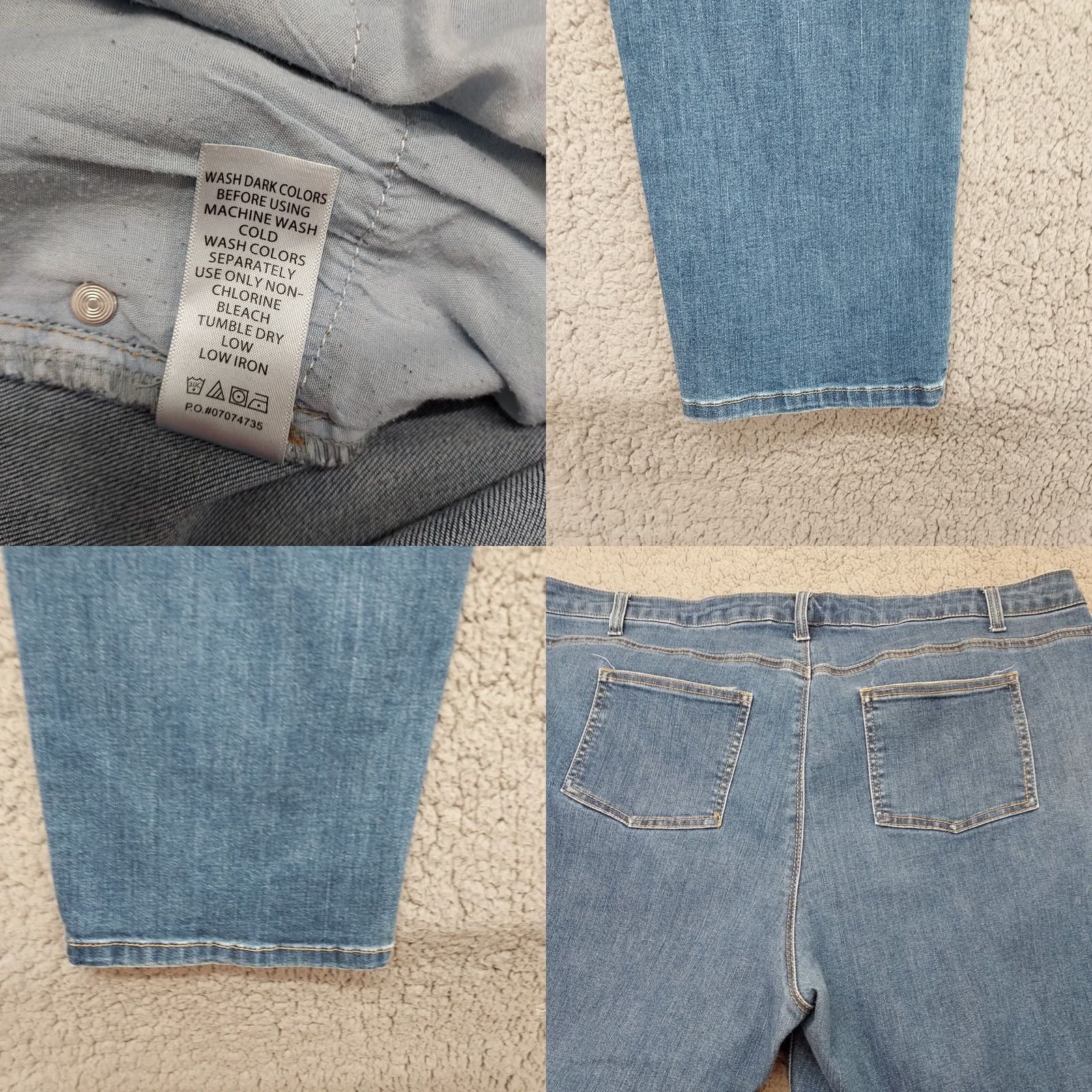 Vintage VINTAGE? Woman Within Jeans Women’s Plus Size 22W Bootcut Med Wash 43x28 Size 40" / US 18 - 9 Thumbnail