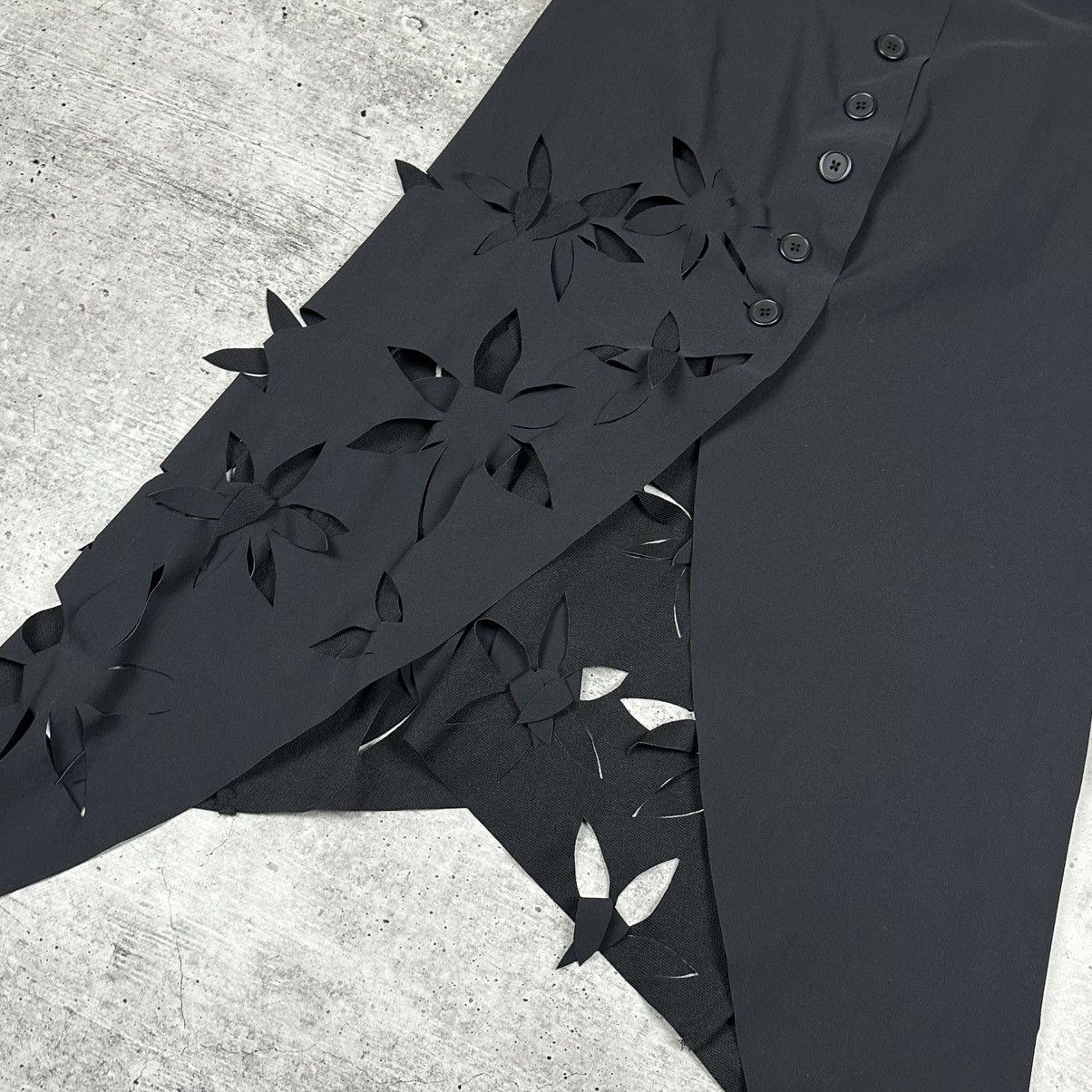 Rundholz Rundholz Black Label Coat Flower Cutouts Black Nylon Women Size S / US 4 / IT 40 - 15 Thumbnail