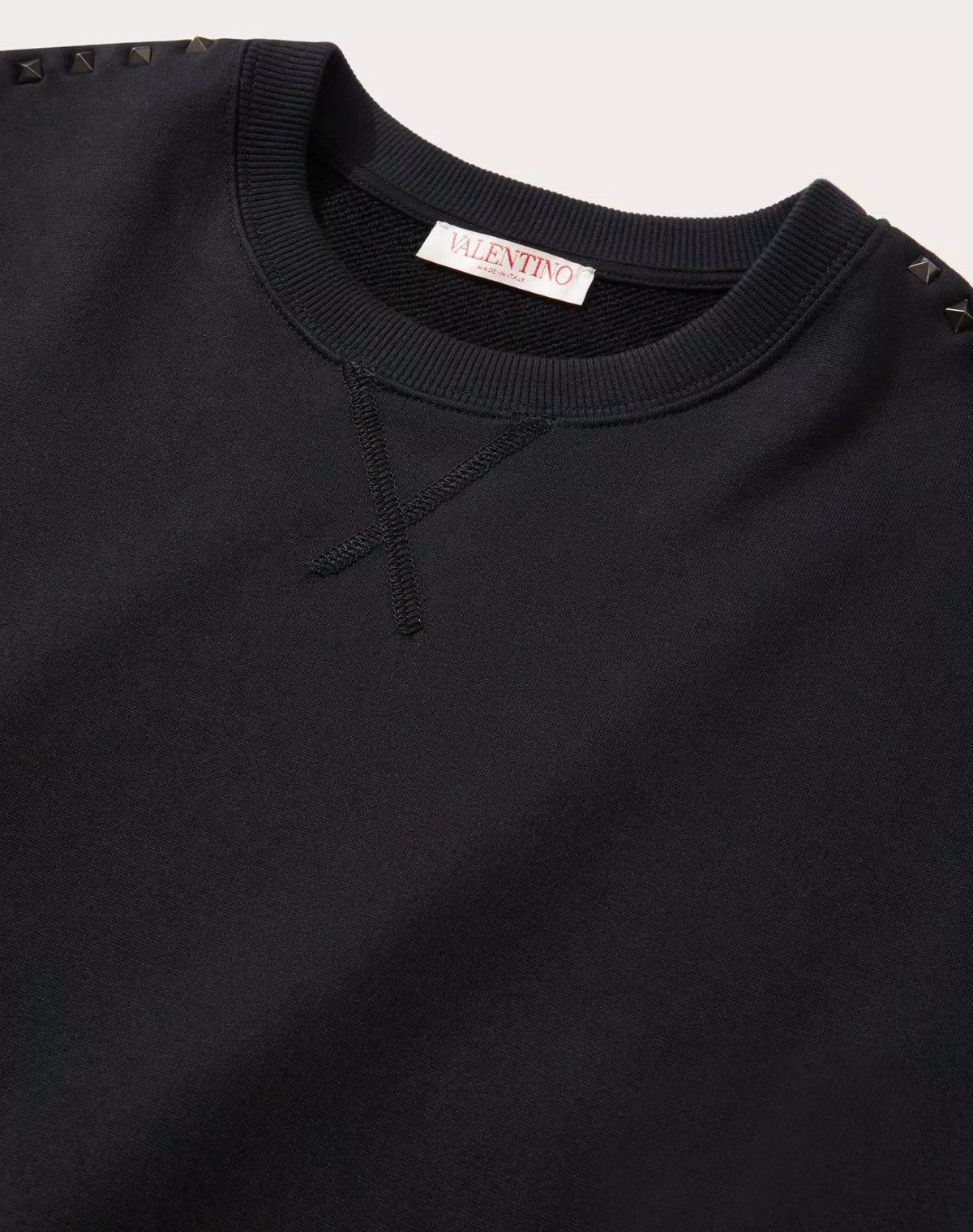 Valentino oc11z0625 Cotton Crewneck Sweatshirt in Black Size US M / EU 48-50 / 2 - 3 Thumbnail