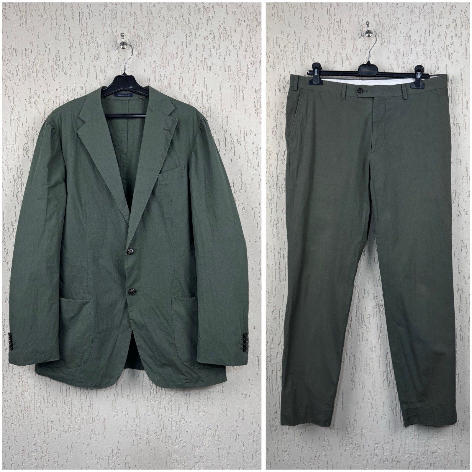 SUITSUPPLY Lazio Patch Unconstructed Fused UL Suit Men's Sz