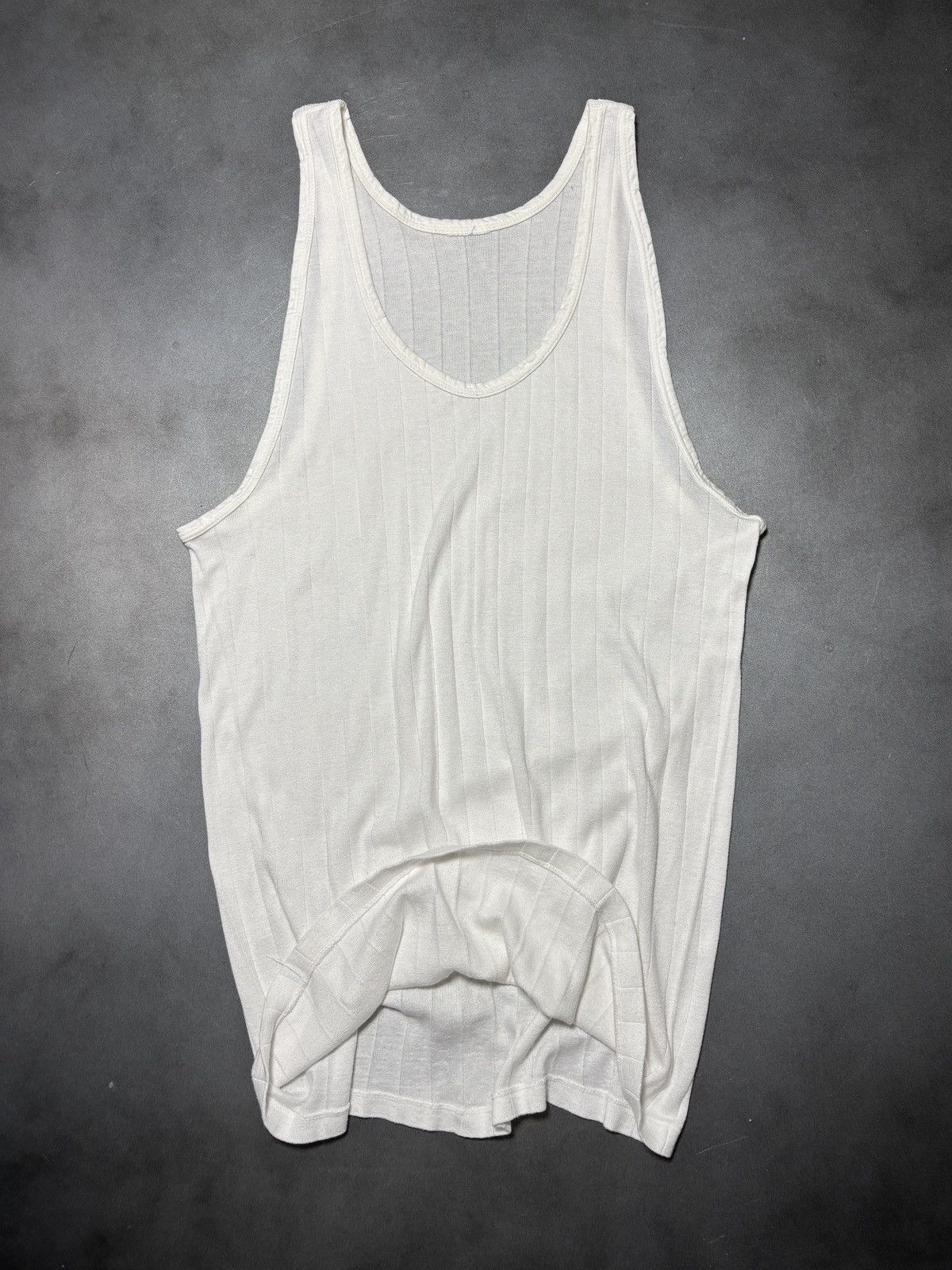 Vintage 1990s Vintage Tank Top Ribbed Undershirt Sleeveless Blank 90 Size US S / EU 44-46 / 1 - 1 Thumbnail