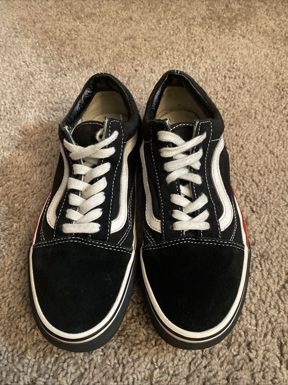 Vans Unisex Vans Oldskool flame accent low sneakers size 5.5M/7W Size US 5.5 / EU 38 - 4 Thumbnail