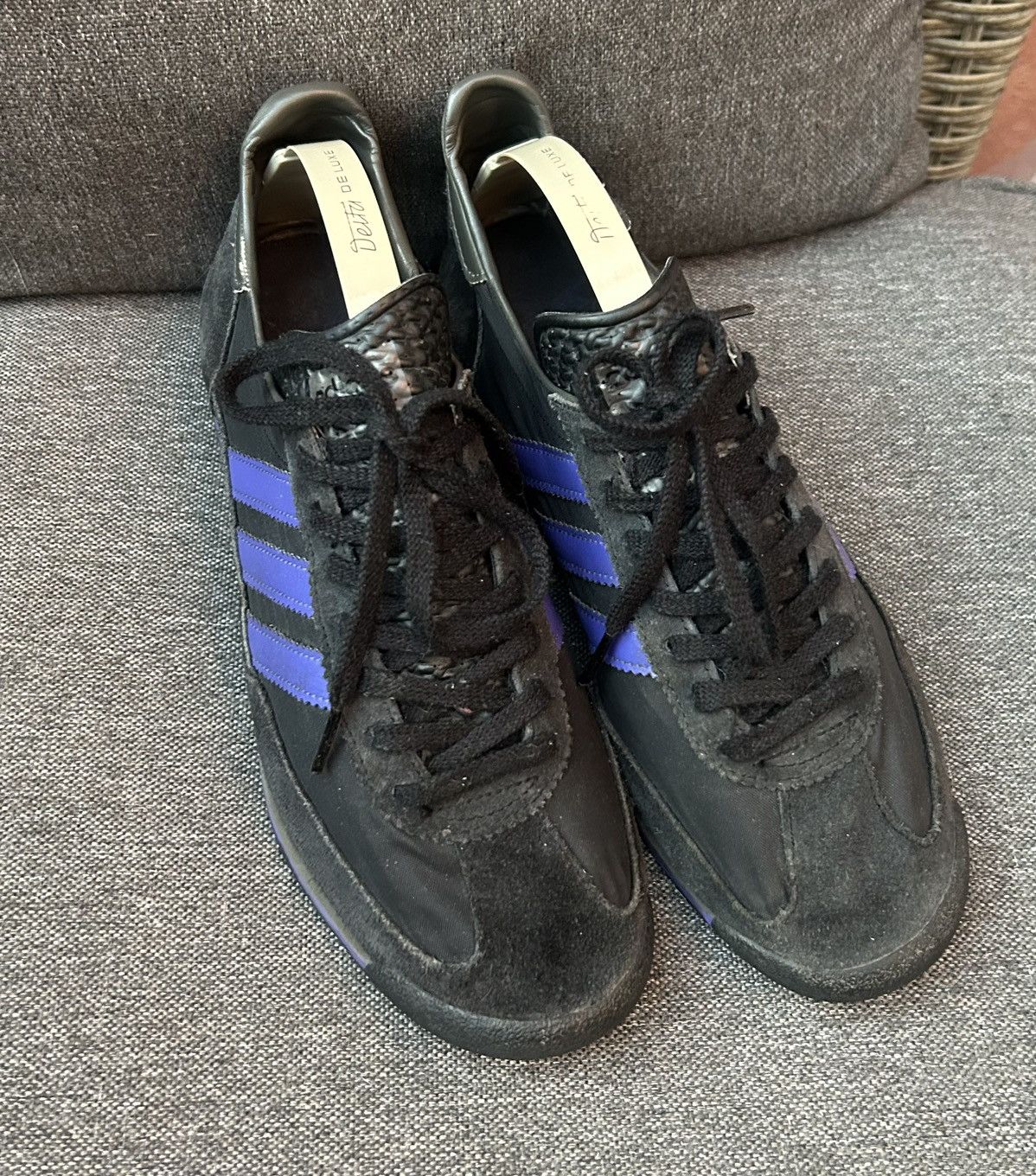 Adidas Adidas SL 72 Black/Purple Suede Nylon Low-Top Trainers Size US 8.5 / EU 41-42 - 4 Thumbnail