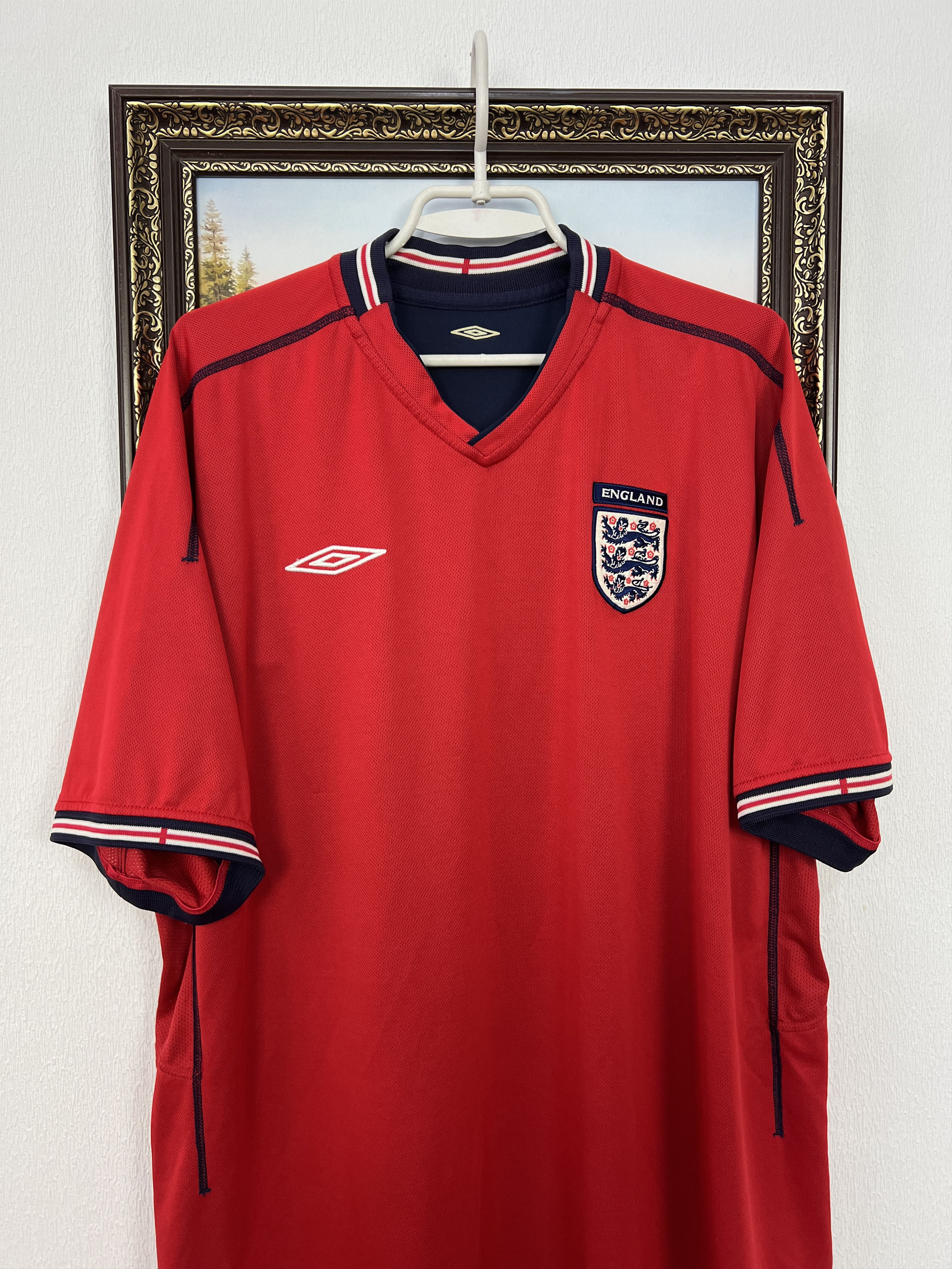Umbro England Away football shirt Soccer Reversible Jersey Trikot Size US XXL / EU 58 / 5 - 2 Thumbnail