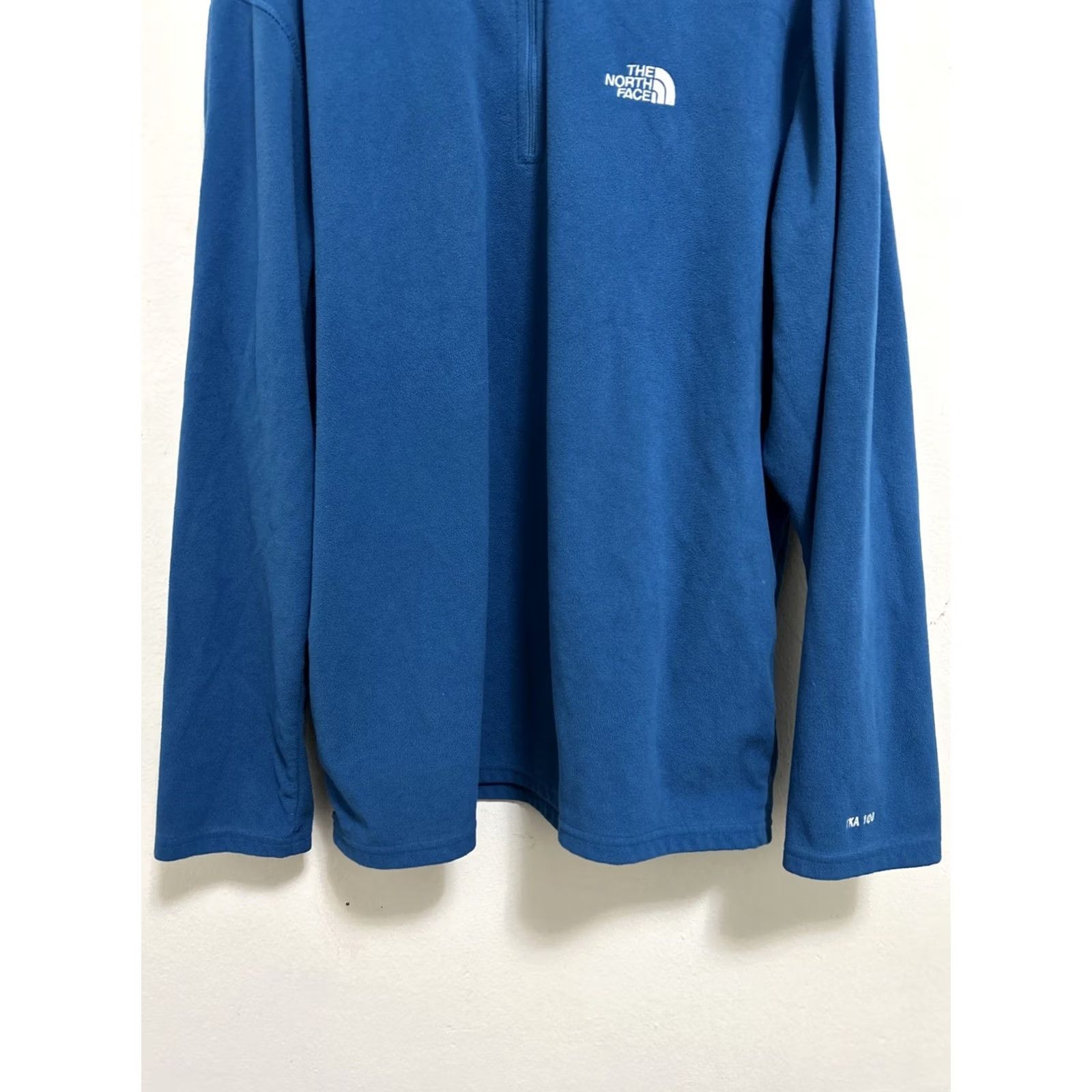 The North Face VINTAGE The North Face Fleece Sweater Mens L Blue TKA 100 1/4 Zip Lightweight Size US L / EU 52-54 / 3 - 3 Thumbnail