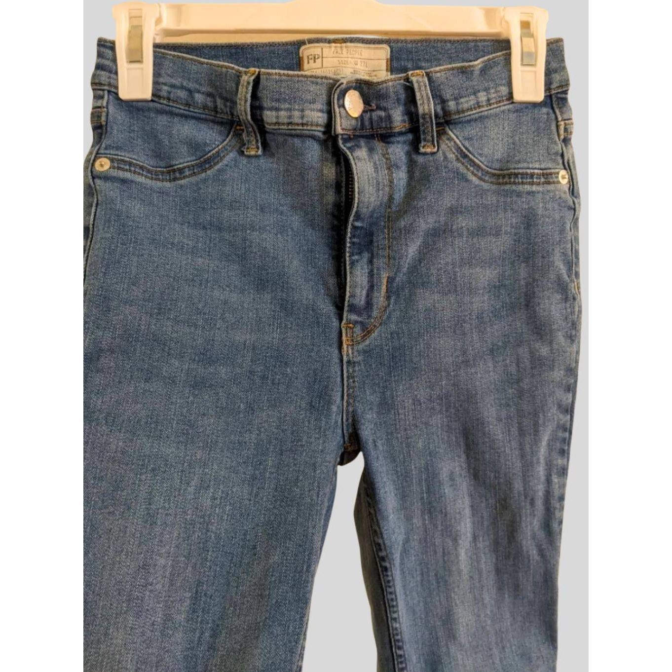 Free People Free People Blue Skinny Jeans Women’s 27 Long Mid Rise Stret Size 27" / US 4 / IT 40 - 4 Thumbnail