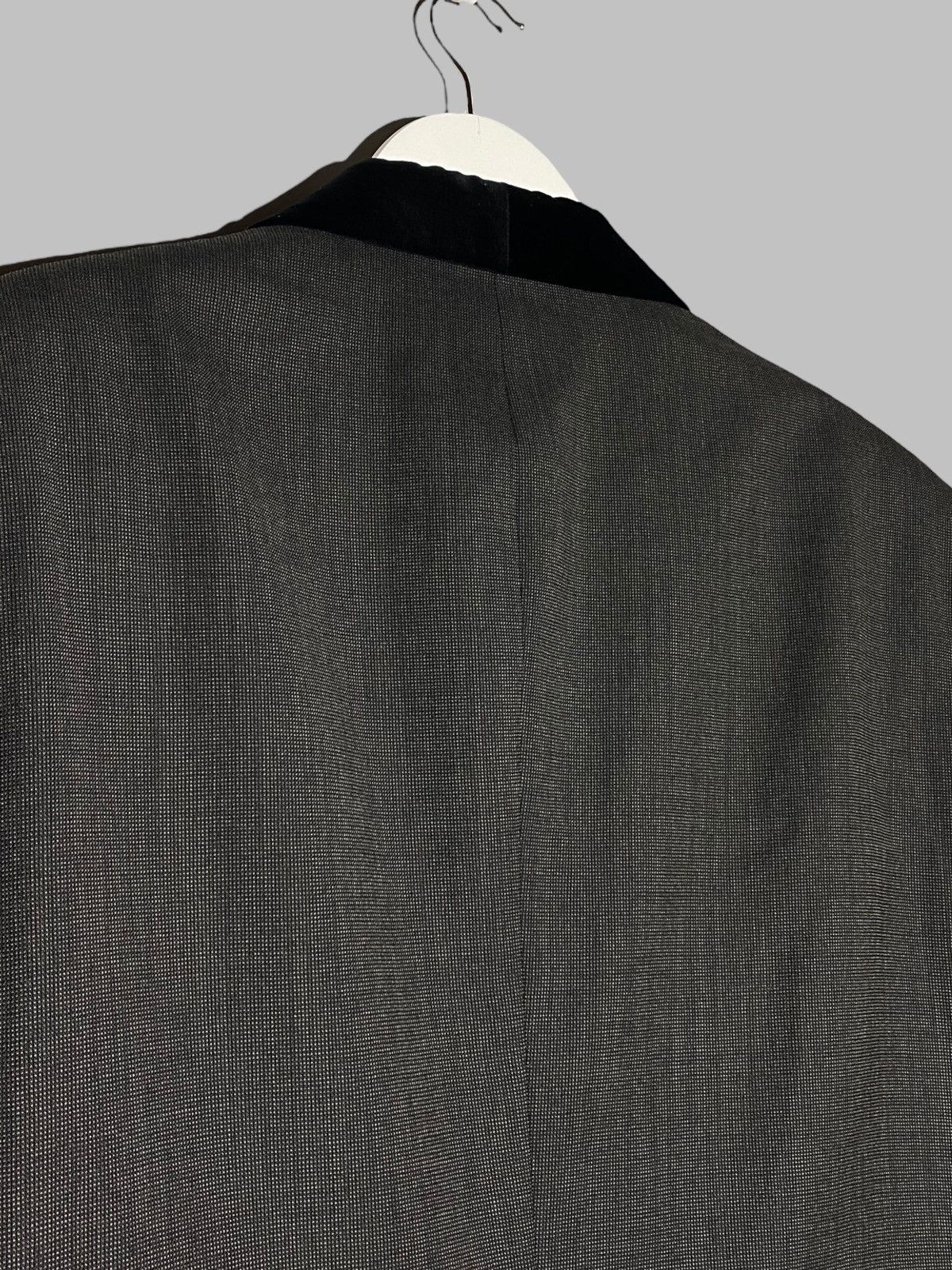 Emporio Armani Emporio Armani Green Line Black Velour Lapel Wool Blazer Size 54R - 17 Thumbnail