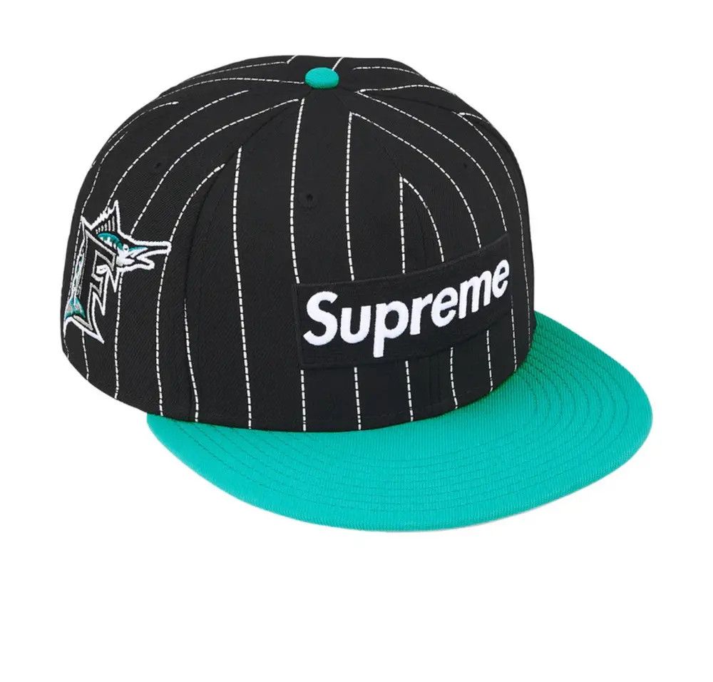 MLB × Supreme Supreme®/MLB Teams Box Logo New Era® Marlins Black Size 8 Size ONE SIZE - 1 Thumbnail