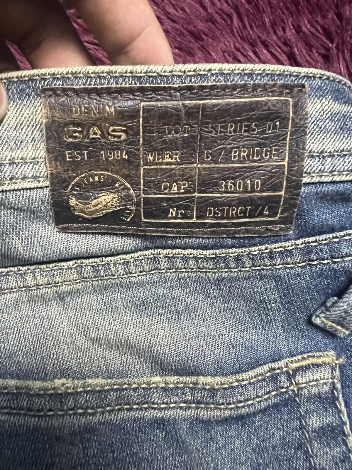GAS GAS JEANS Italy Premium Denim - ALBERT Model Slim Fit (47) Size US 33 - 17 Thumbnail