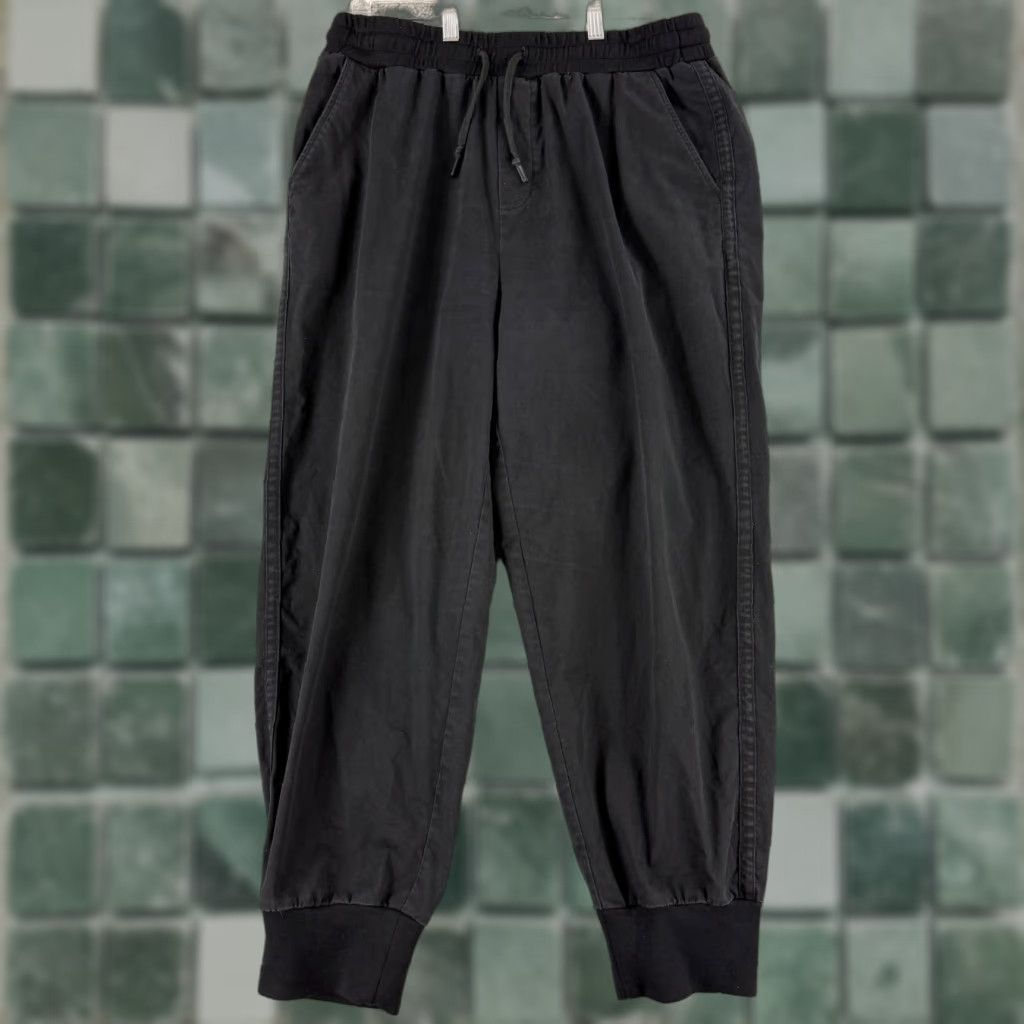 Varley Varley Celita Jogger Pants Womens XL Black Soft Cotton Twill Pull On Grym Size 40" / US 18 - 1 Thumbnail