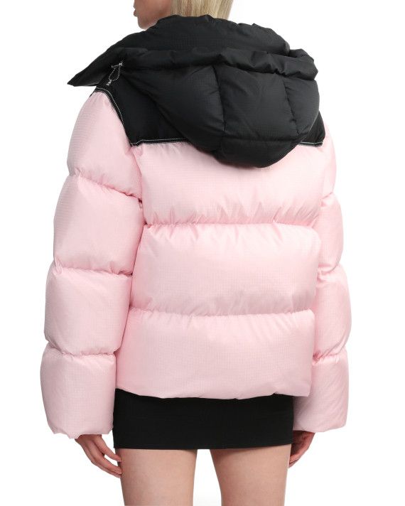 Off-White o1s22i1n0824 Oversized Down Jacket in Pink/Black Size M / US 6-8 / IT 42-44 - 4 Thumbnail