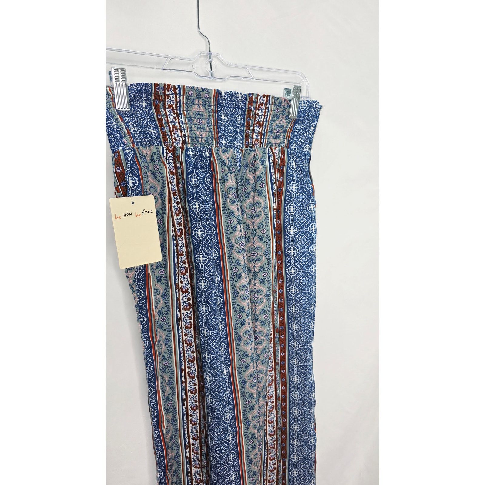 Other Bebop Boho Smocked Elastic Waist Wide Leg Women's Pants Size 25" / US 0 / IT 36 - 13 Thumbnail