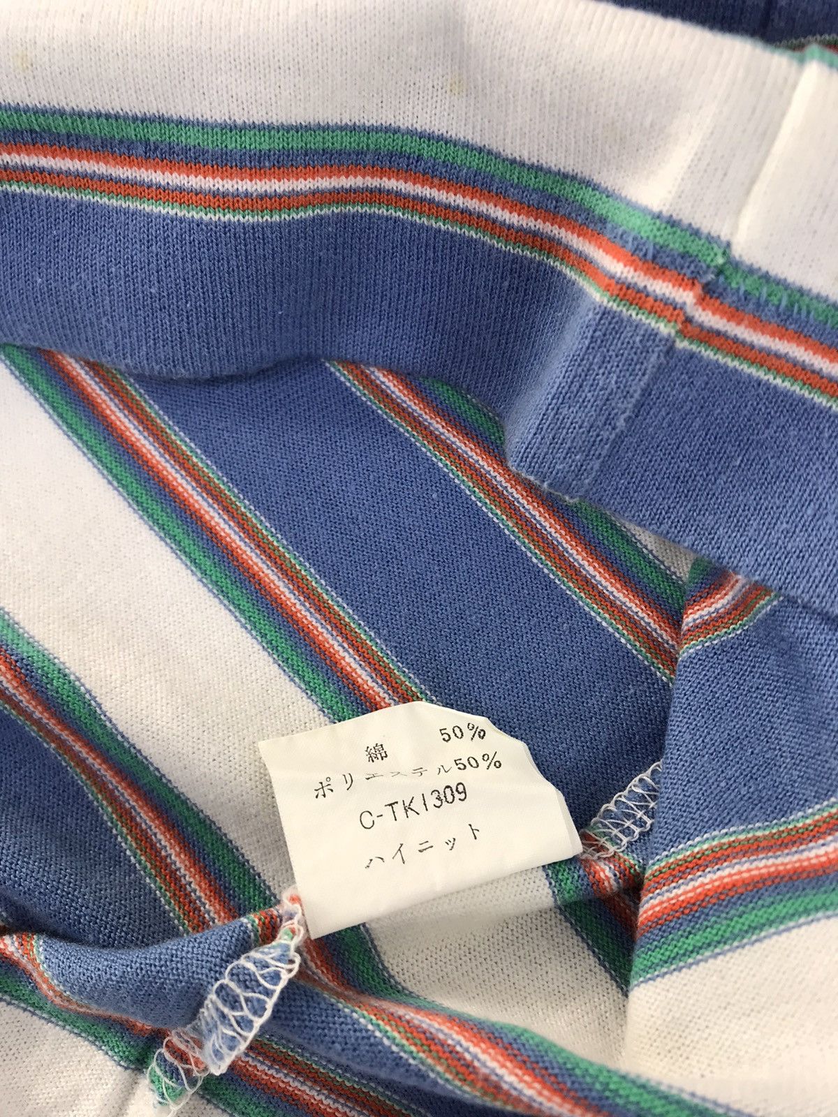 Japanese Brand Van Jac Striped Block Polo Tee T-shirt Unisex Wear Size US S / EU 44-46 / 1 - 8 Thumbnail
