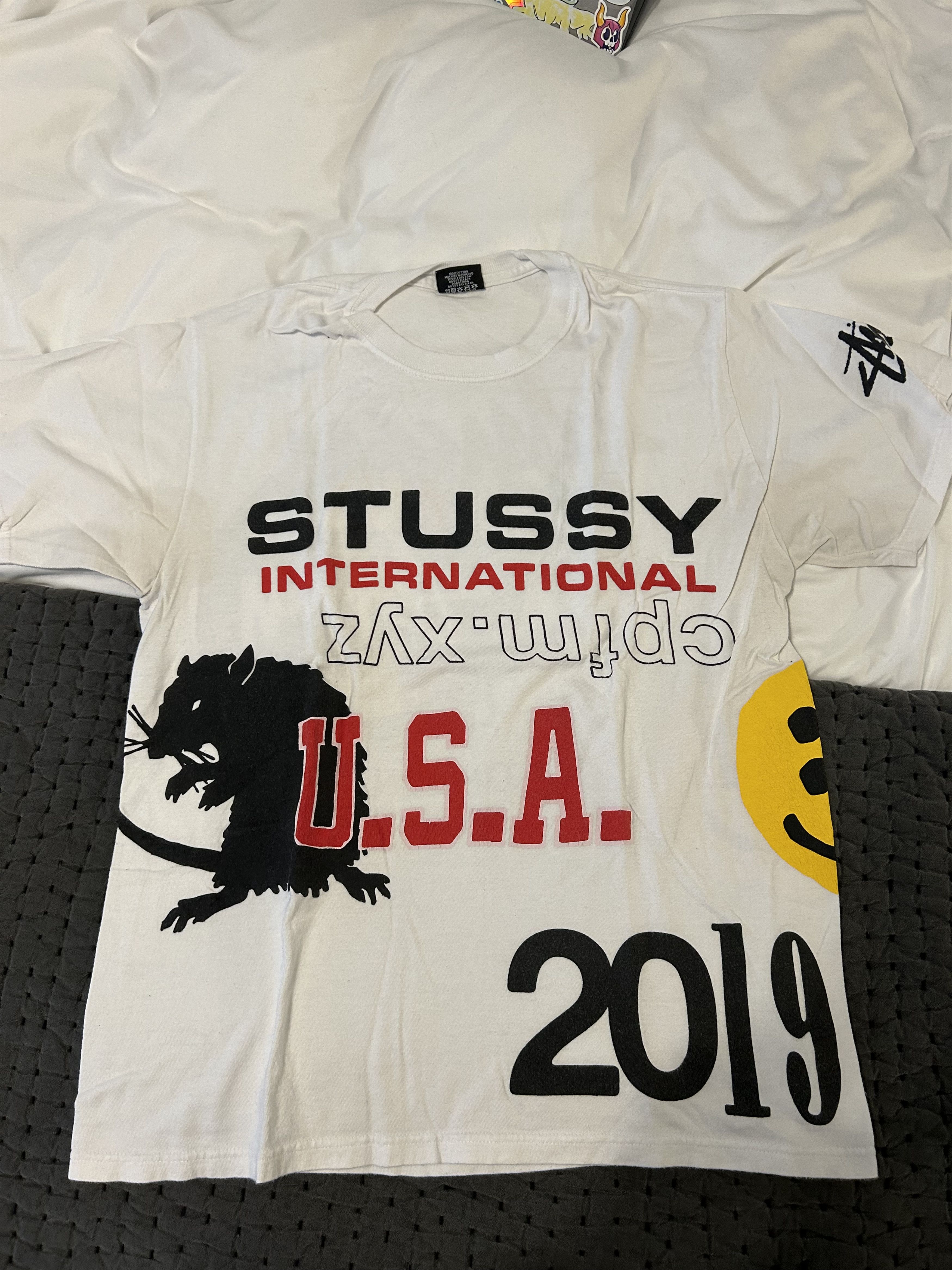STUSSY × CPFM Tシャツ Mサイズ Stussy x CPFM International T-shirt White Men's - SS22 - US
