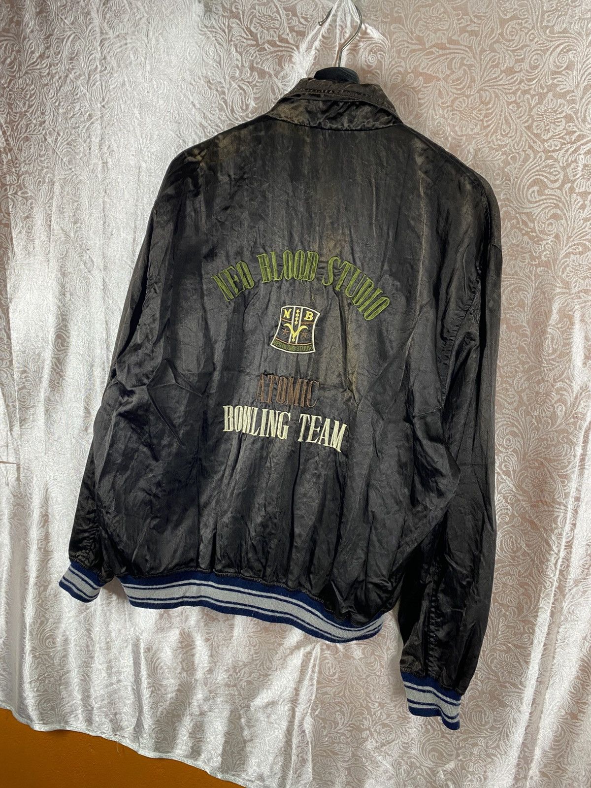Japanese Brand Vintage Neo Blood Studio Atomic Bowling Team Jacket Black Size US M / EU 48-50 / 2 - 12 Thumbnail