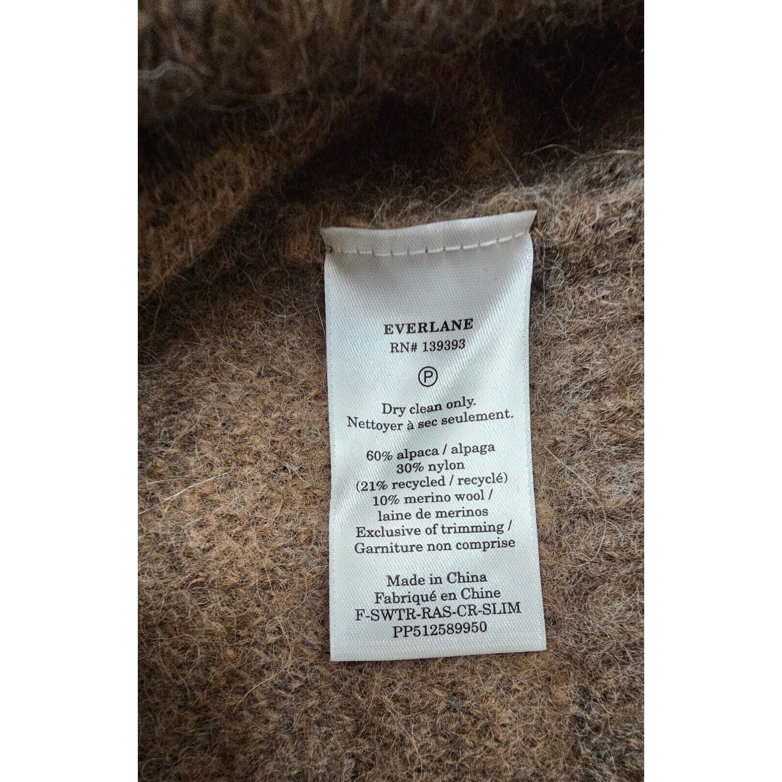 Everlane Everlane Womens The Alpaca Crew Neck Cropp Sweater Cocoa S Size S / US 4 / IT 40 - 9 Thumbnail