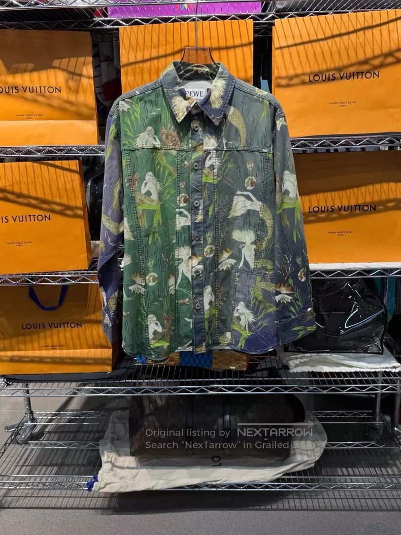 Loewe Loewe Mermaid Graffiti Denim Shirt Jacket Size US L / EU 52-54 / 3 - 1 Thumbnail