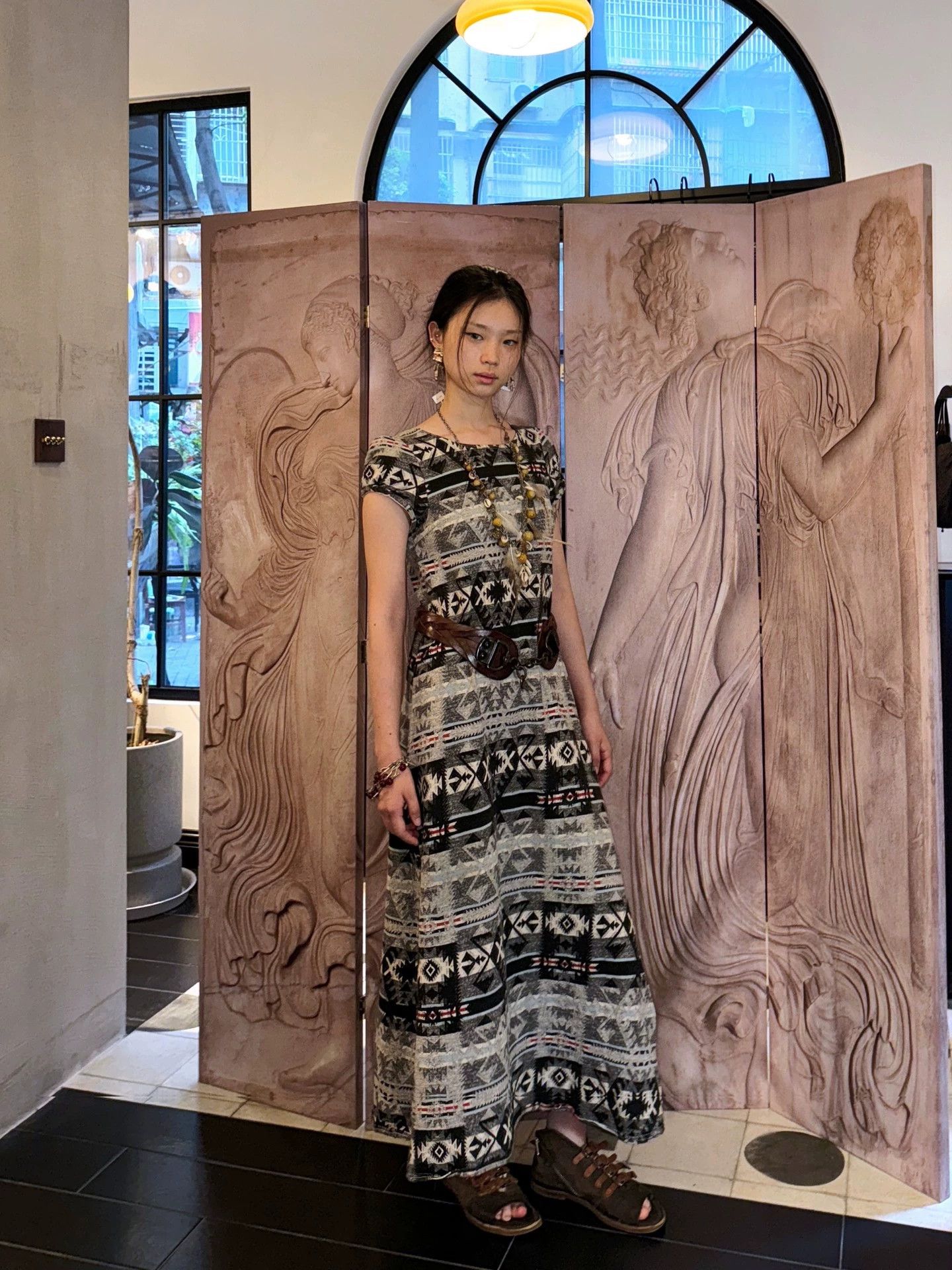 Kapital Kapital Vintage Wool Navajo Puff-Sleeve Slit Long Dress Size XS / US 0-2 / IT 36-38 - 2 Thumbnail