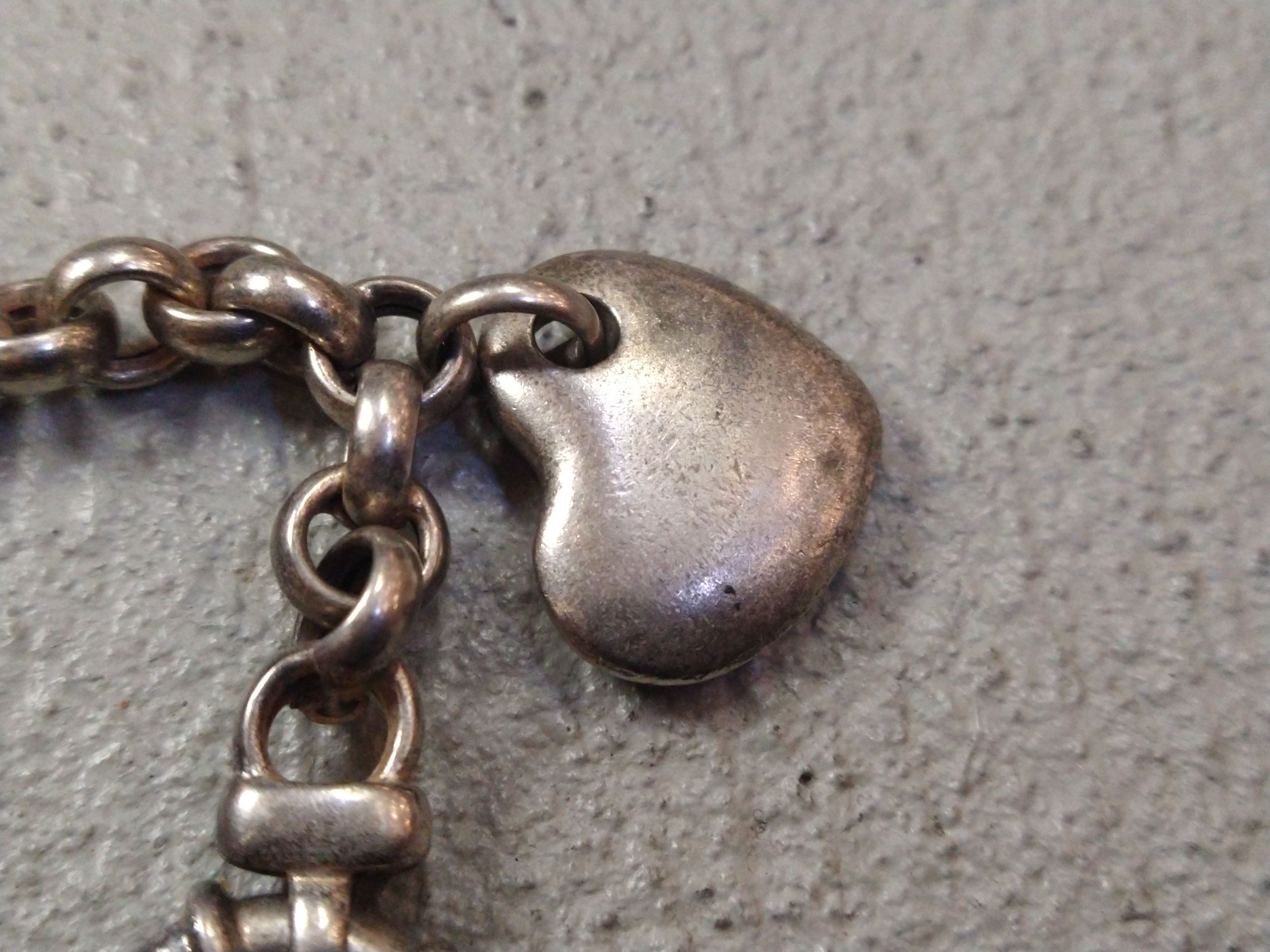 Jewelry Vintage Sterling Silver Bracelet Heart Round Italy 7.75" Y2K Size ONE SIZE - 6 Thumbnail