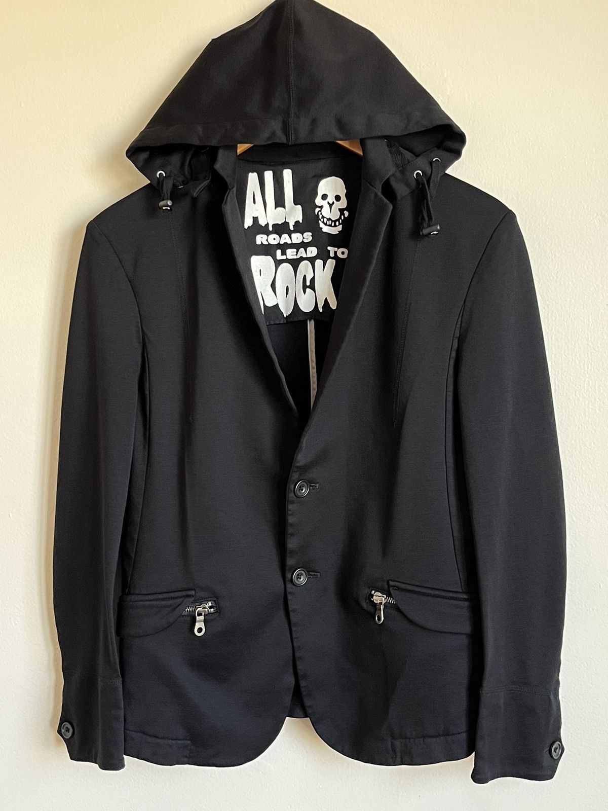 If Six Was Nine × Japanese Brand × Vintage Vintage 00’s PPFM “All Roads Lead To Rock” Blazer Jacket Size L / US 10 / IT 46 - 4 Thumbnail