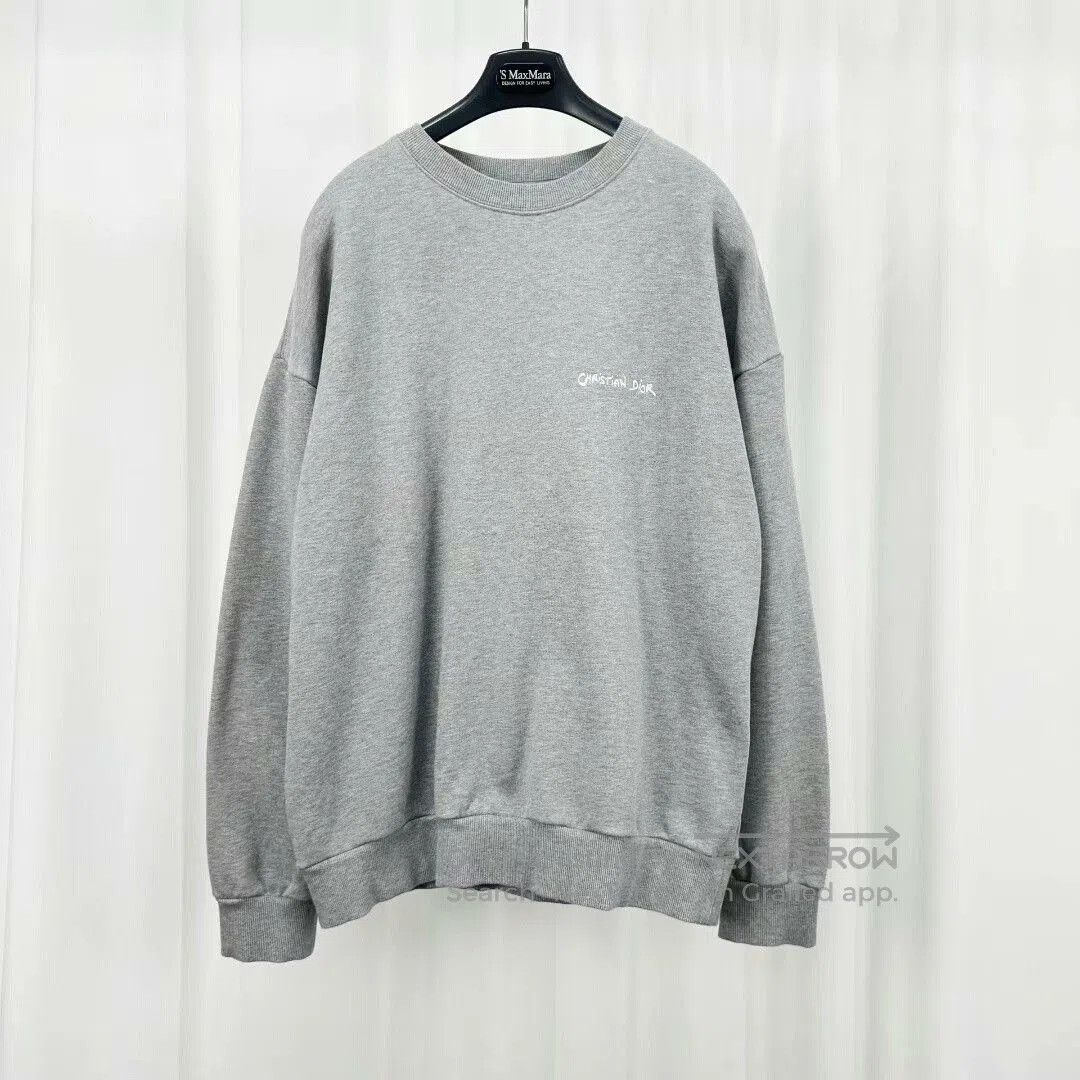 Dior dior gray embroidered sweatshirt size l. Size US L / EU 52-54 / 3 - 1 Thumbnail