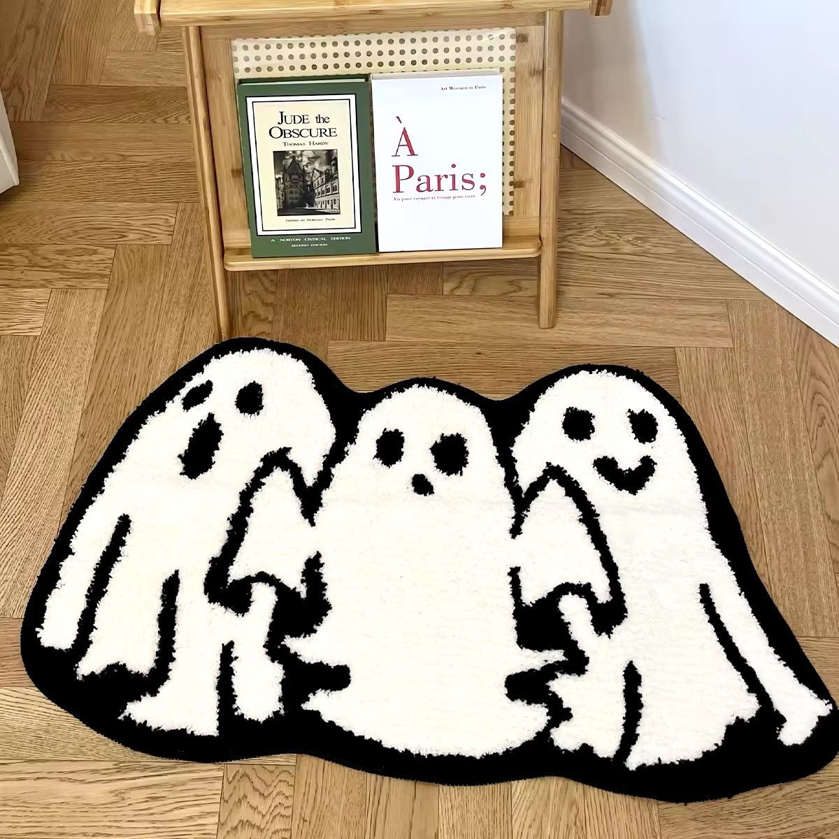 Handmade Halloween Three Ghost Tufted Skull Horror Rug Carpet Size ONE SIZE - 7 Thumbnail