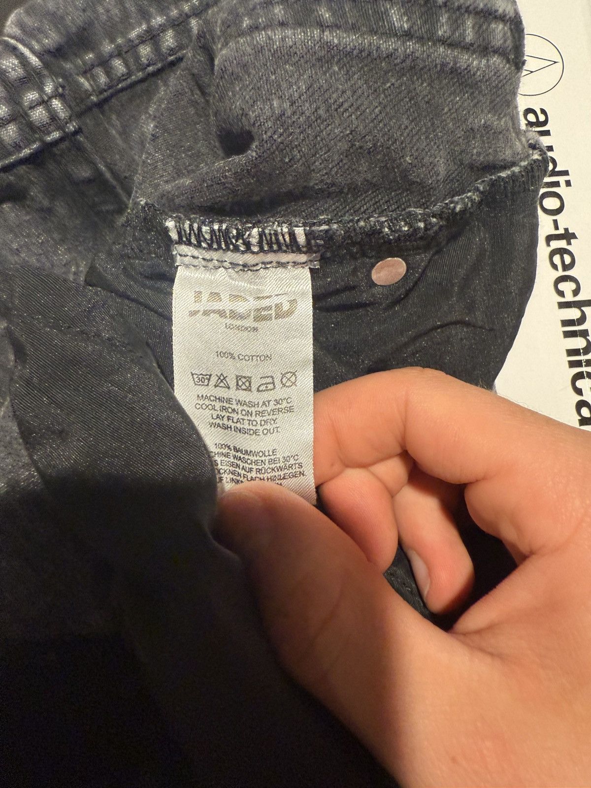 Jaded London MENS -JADED LONDON WASHED BLACK CARPENTER JEANS IN SKATE FIT Size US 30 / EU 46 - 6 Thumbnail