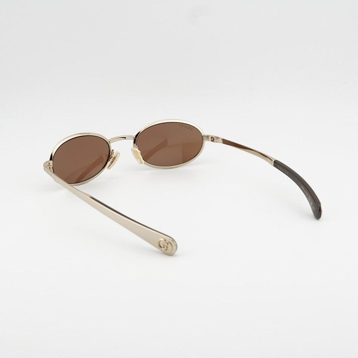 Gucci Gucci GG1942S 003 Women Sunglasses Gold Oval Frame, Brown Size ONE SIZE - 9 Thumbnail
