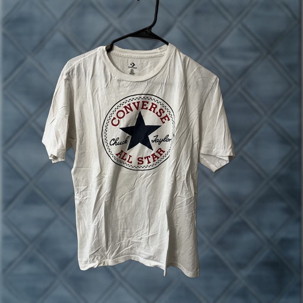 Converse CONVERSE Mens White Graphic Tee Shirt Small Adult S Cotton 100% Logo 90s Fashion T Shirt Mens Size US S / EU 44-46 / 1 - 1 Thumbnail