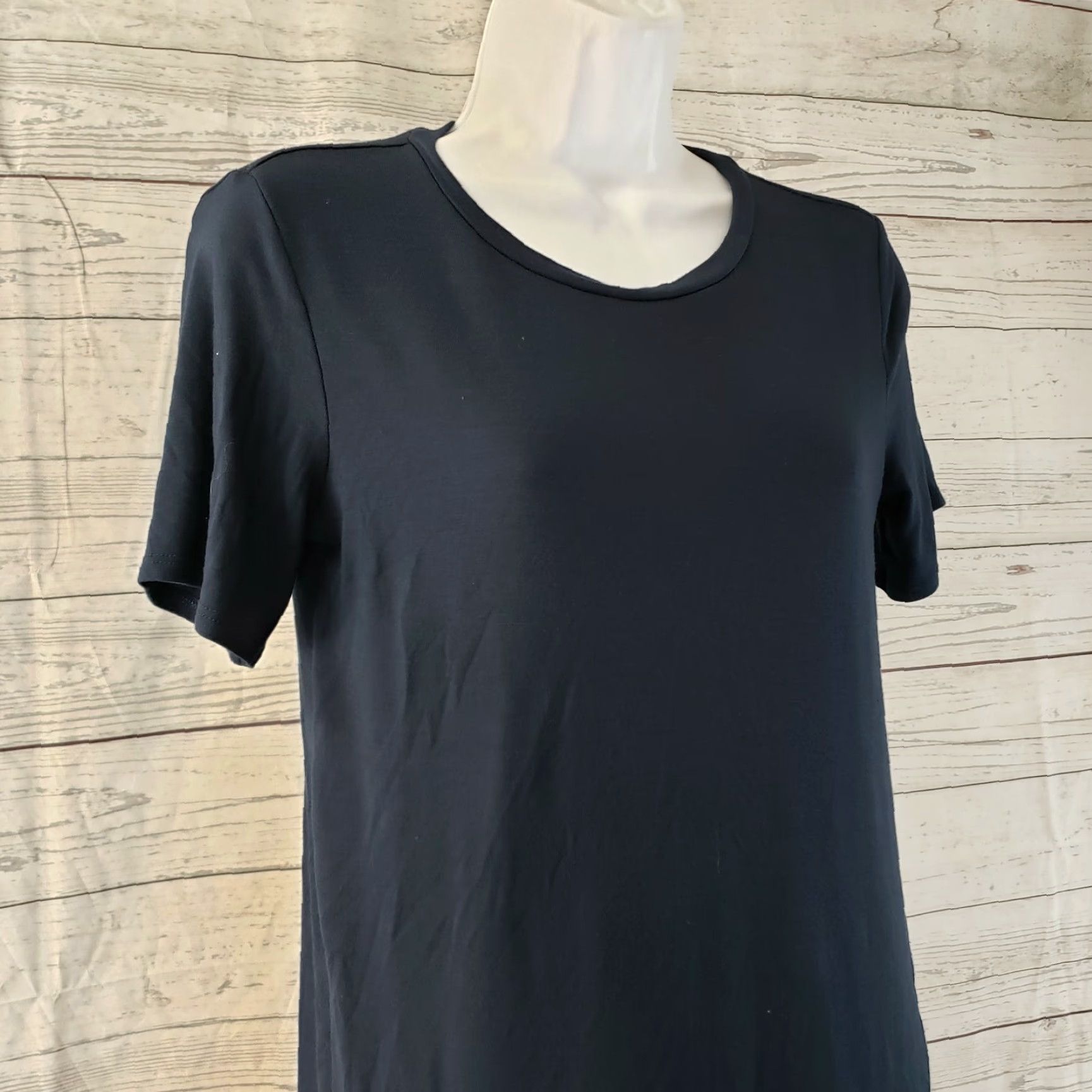 Banana Republic Banana Republic Womens Cross Front Top XS Solid Blue Short Sleeve Modal Blend T-Shirt Womens Size XS / US 0-2 / IT 36-38 - 2 Thumbnail