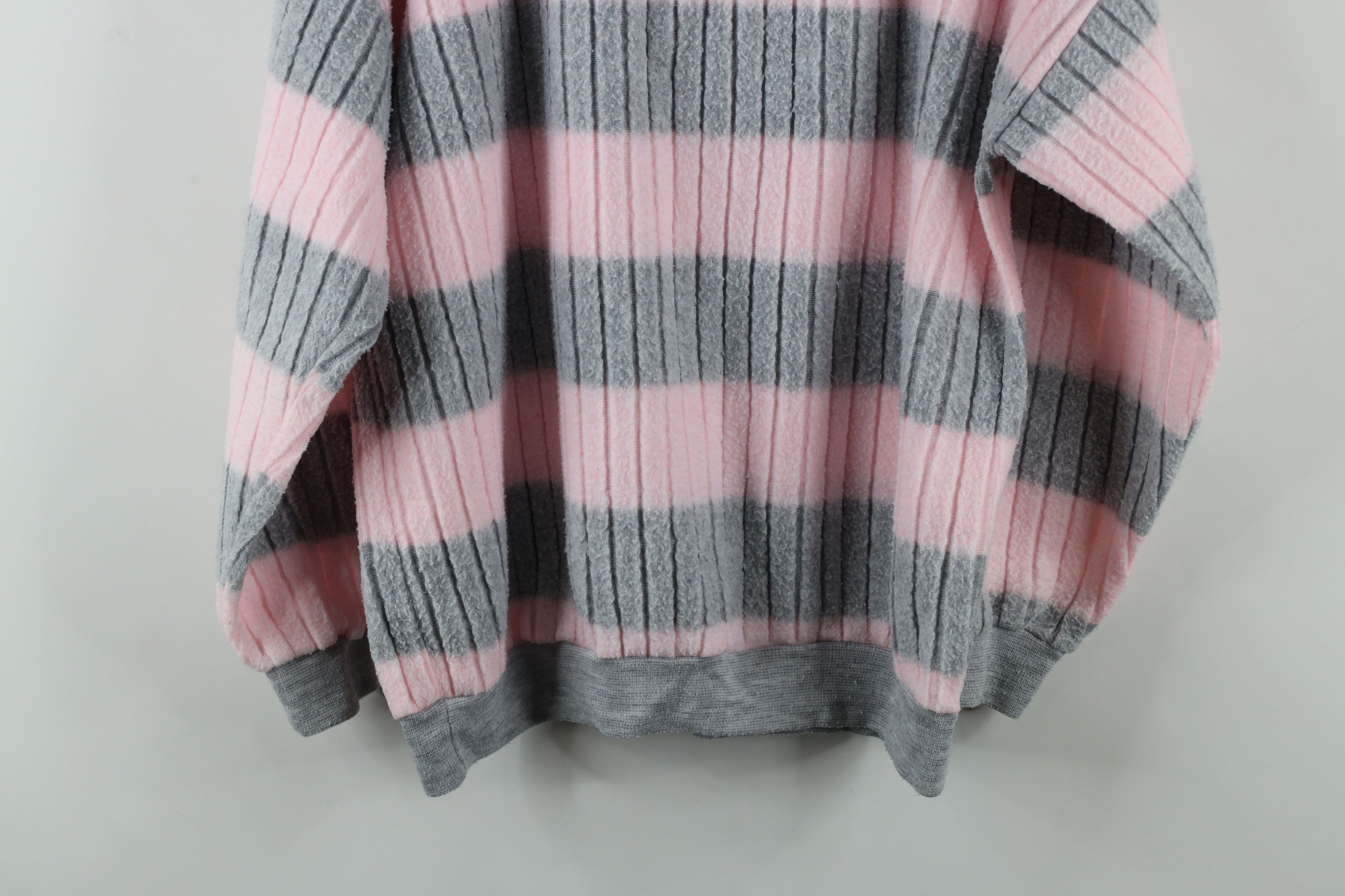 Vintage Vintage 90s Streetwear Striped Ribbed Knit Fleece Sweatshirt Size XS / US 0-2 / IT 36-38 - 9 Thumbnail