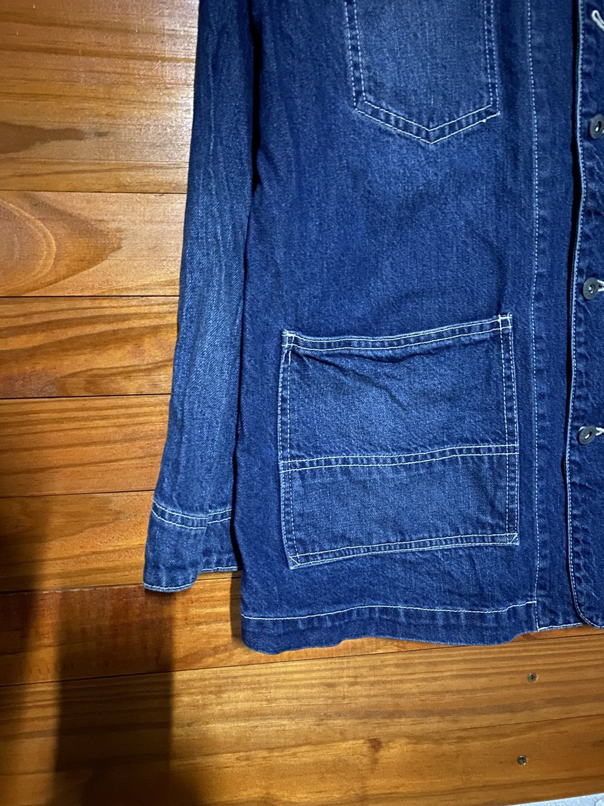 Japanese Brand Samansa Mos2 Jeans Indigo Denim Chore Jacket Workwear Style Size M / US 6-8 / IT 42-44 - 9 Thumbnail